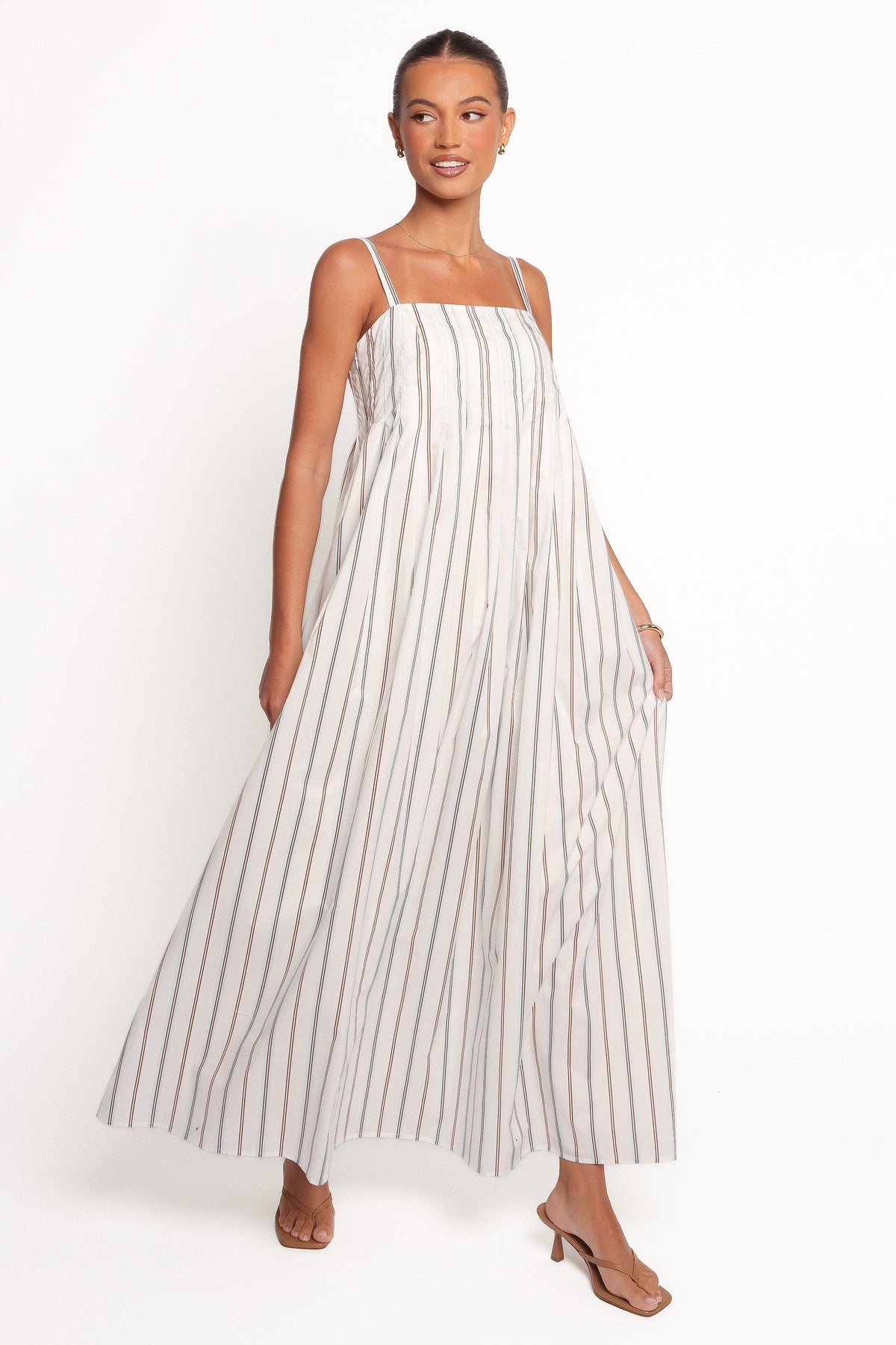 Corfu Midi Dress in Blue Stripe – view 2 of 6