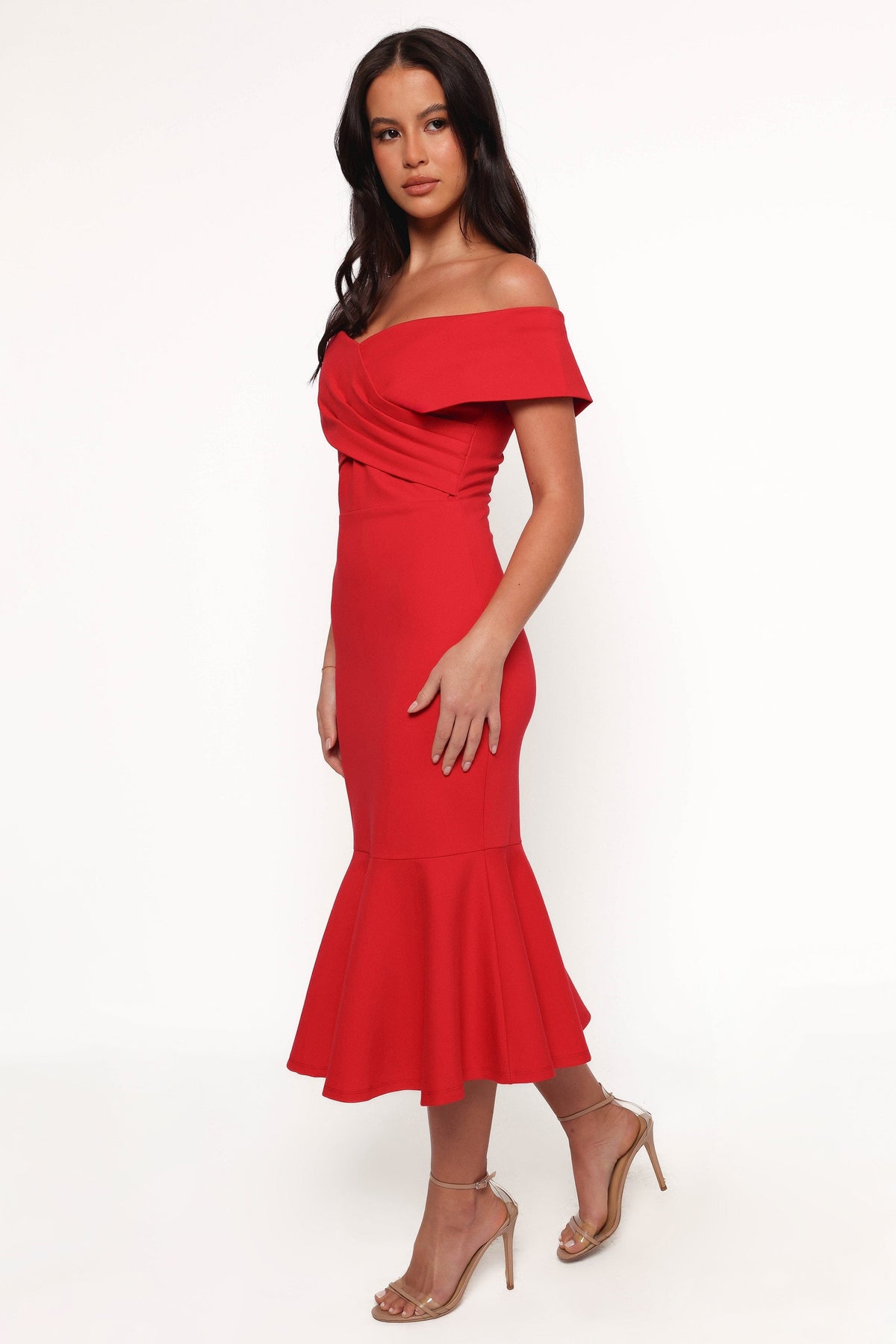 Dailene Midi Dress in Red – view 2 of 8
