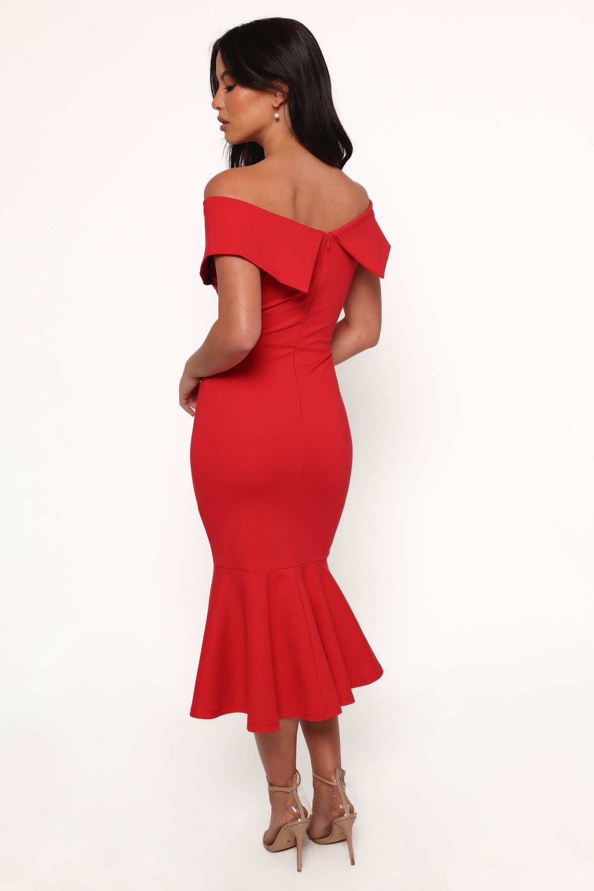 Dailene Midi Dress in Red – view 5 of 8