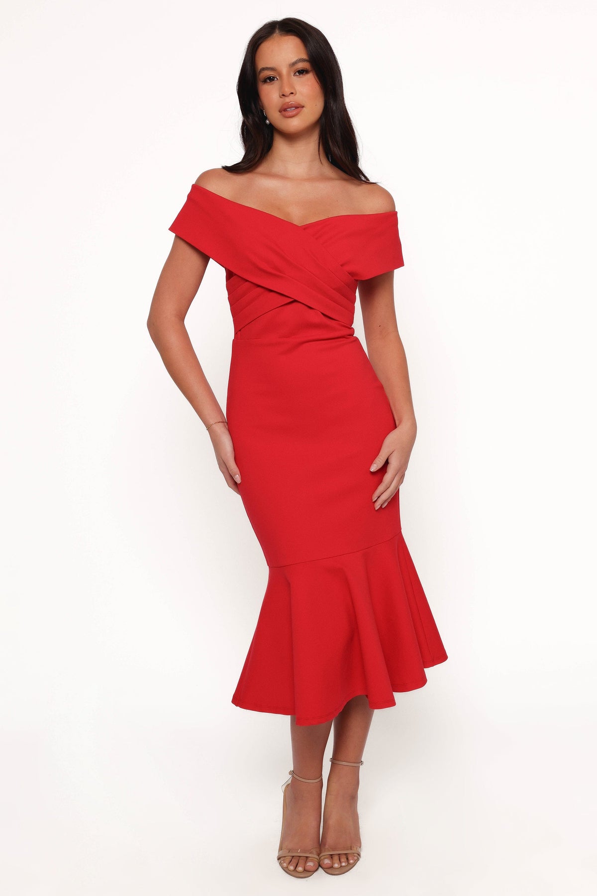 Dailene Midi Dress in Red – view 7 of 8