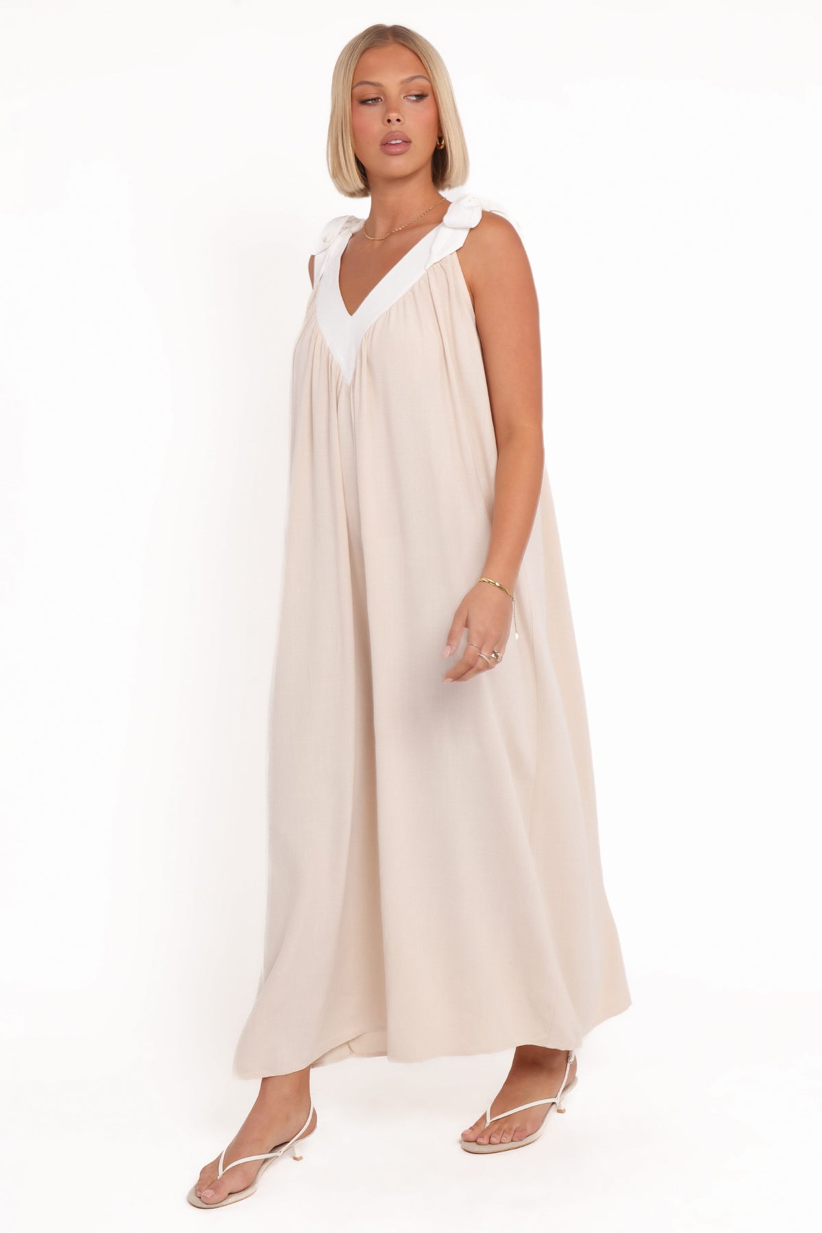 Dami Maxi Dress in Oatmeal – view 3 of 5