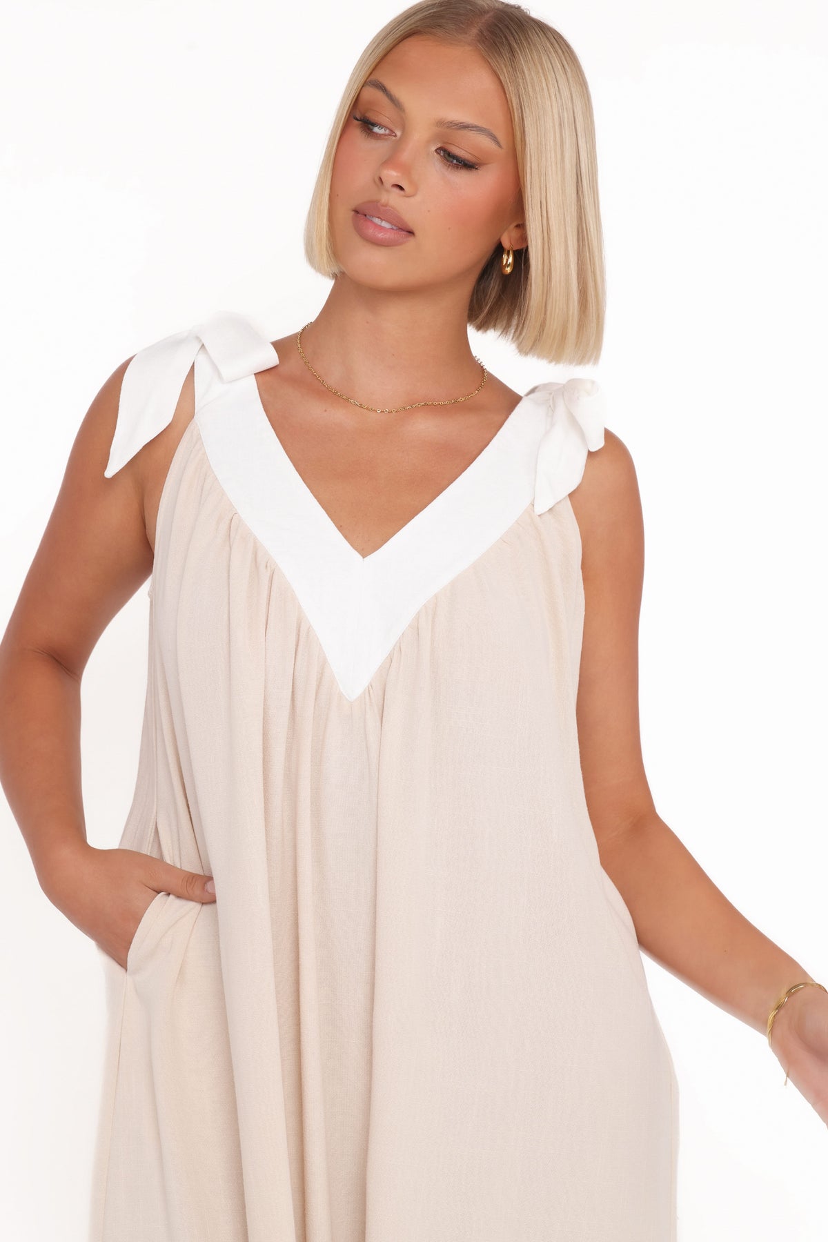Dami Maxi Dress in Oatmeal – view 2 of 5