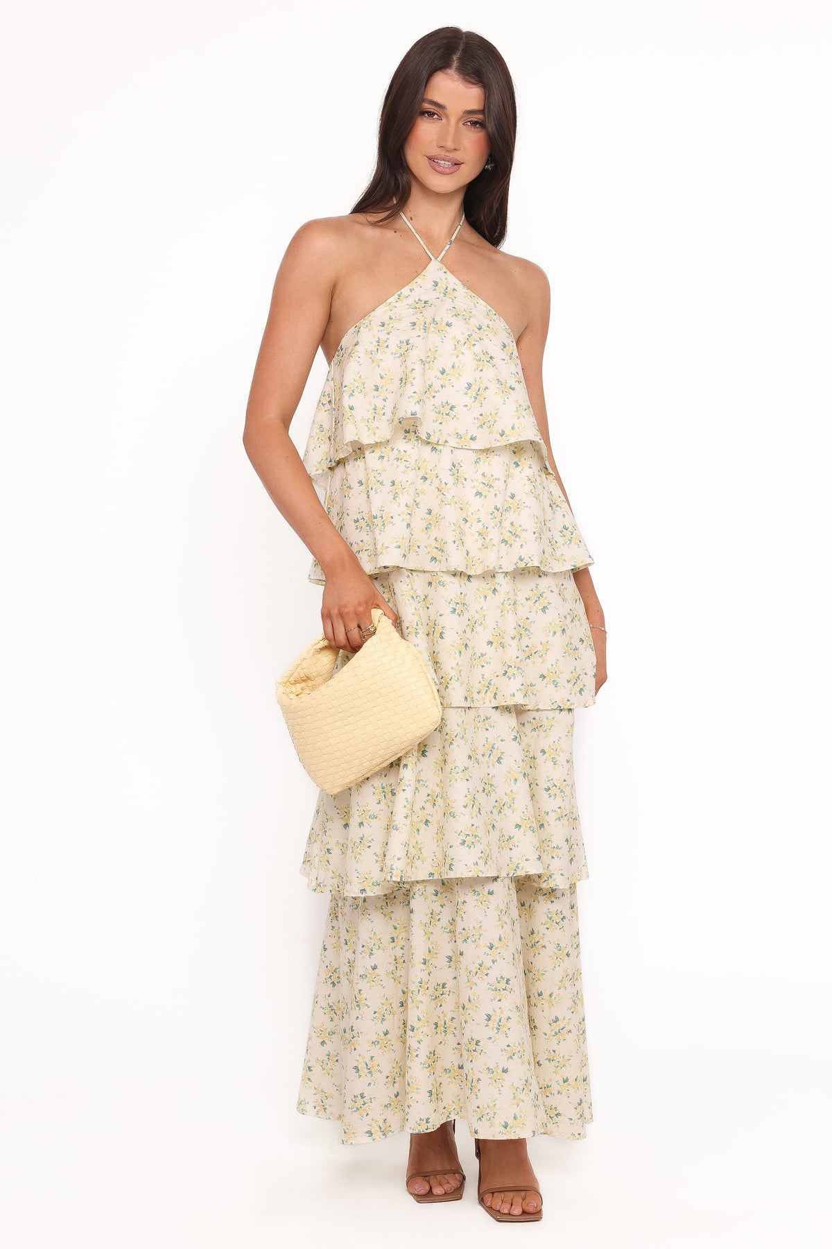 Darlia Halterneck Maxi Dress in Yellow Floral – view 4 of 7