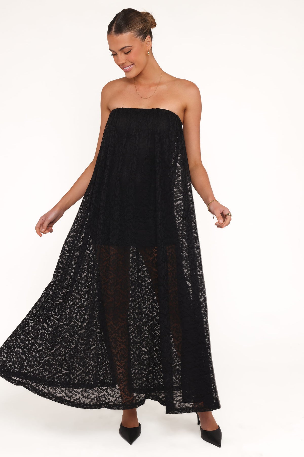 Davina Maxi Dress in Black Lace – view 6 of 7