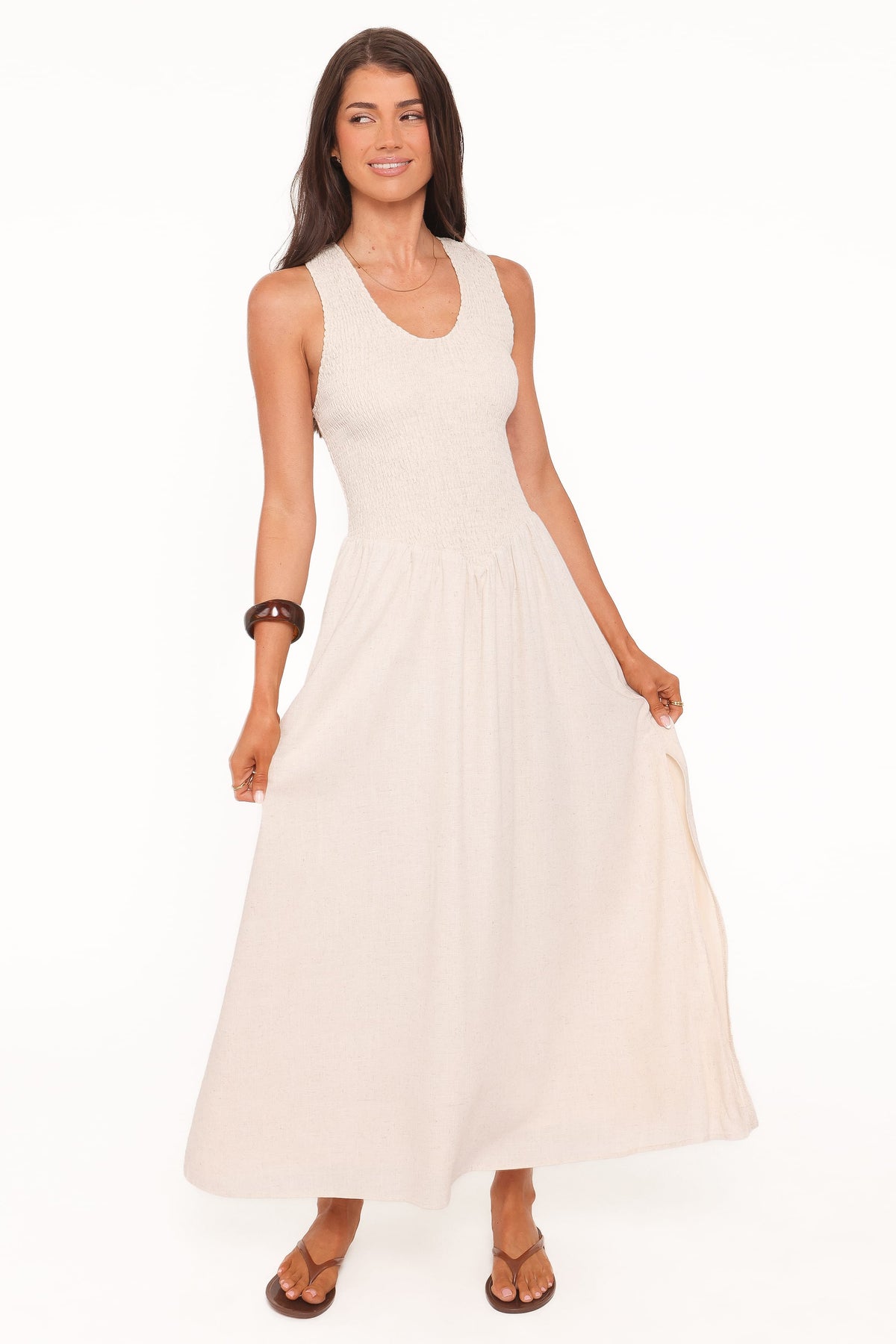 Dimity Maxi Dress in Oatmeal – view 6 of 8