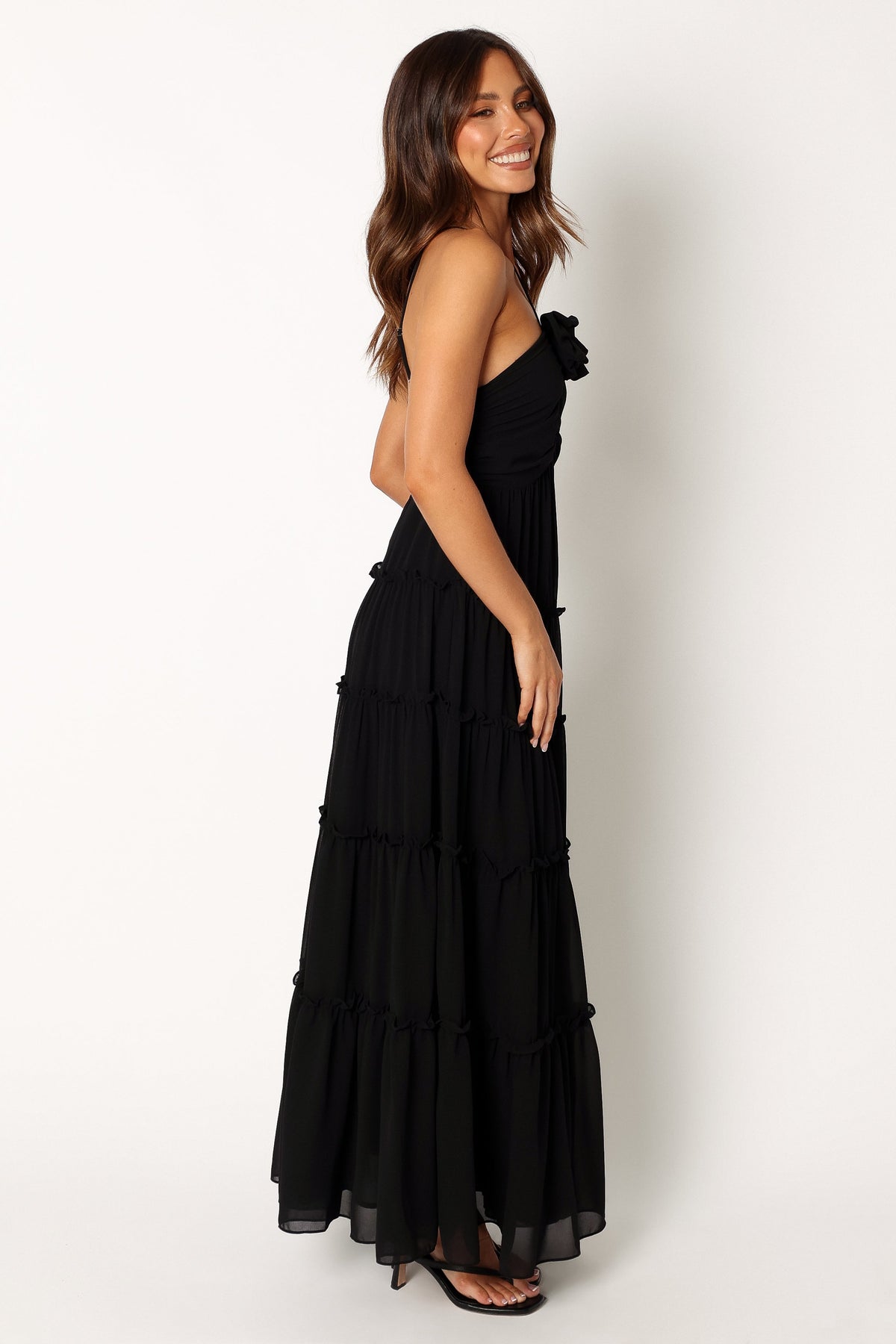 Dottie Halterneck Maxi Dress in Black – view 5 of 8