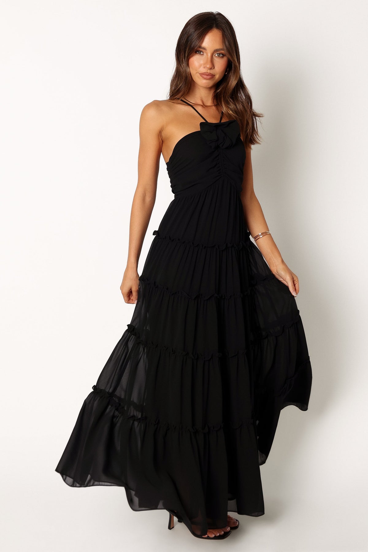 Dottie Halterneck Maxi Dress in Black – view 6 of 8