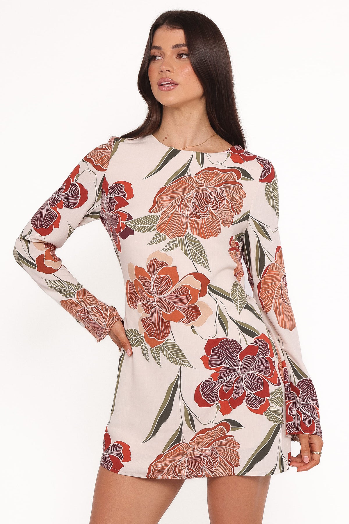 Elanira Mini Dress in Fall Floral – view 3 of 6
