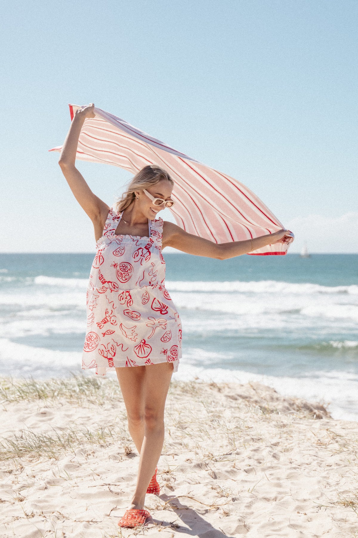 Elena Mini Dress in Red Lobster – view 1 of 8