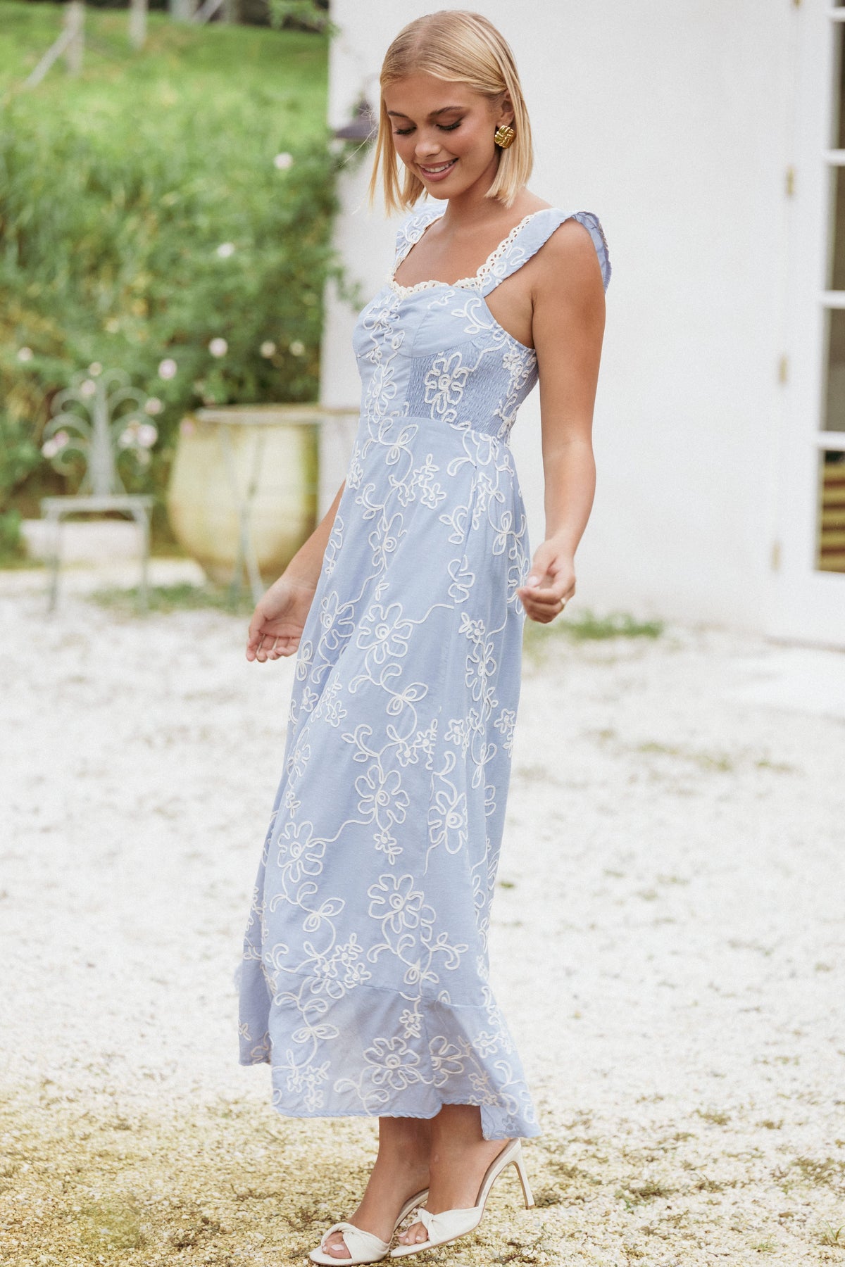 Ellise Midi Dress in Blue – view 1 of 9