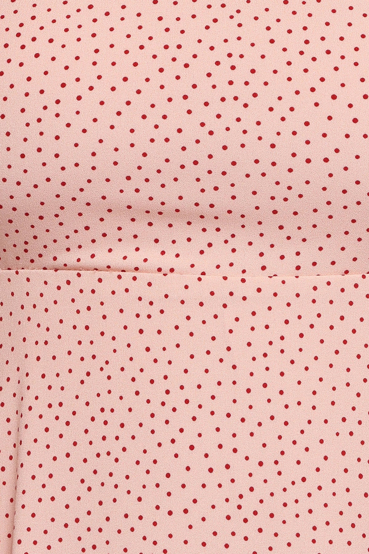 Ellody Maxi Dress in Peach Polka Dot – view 7 of 8
