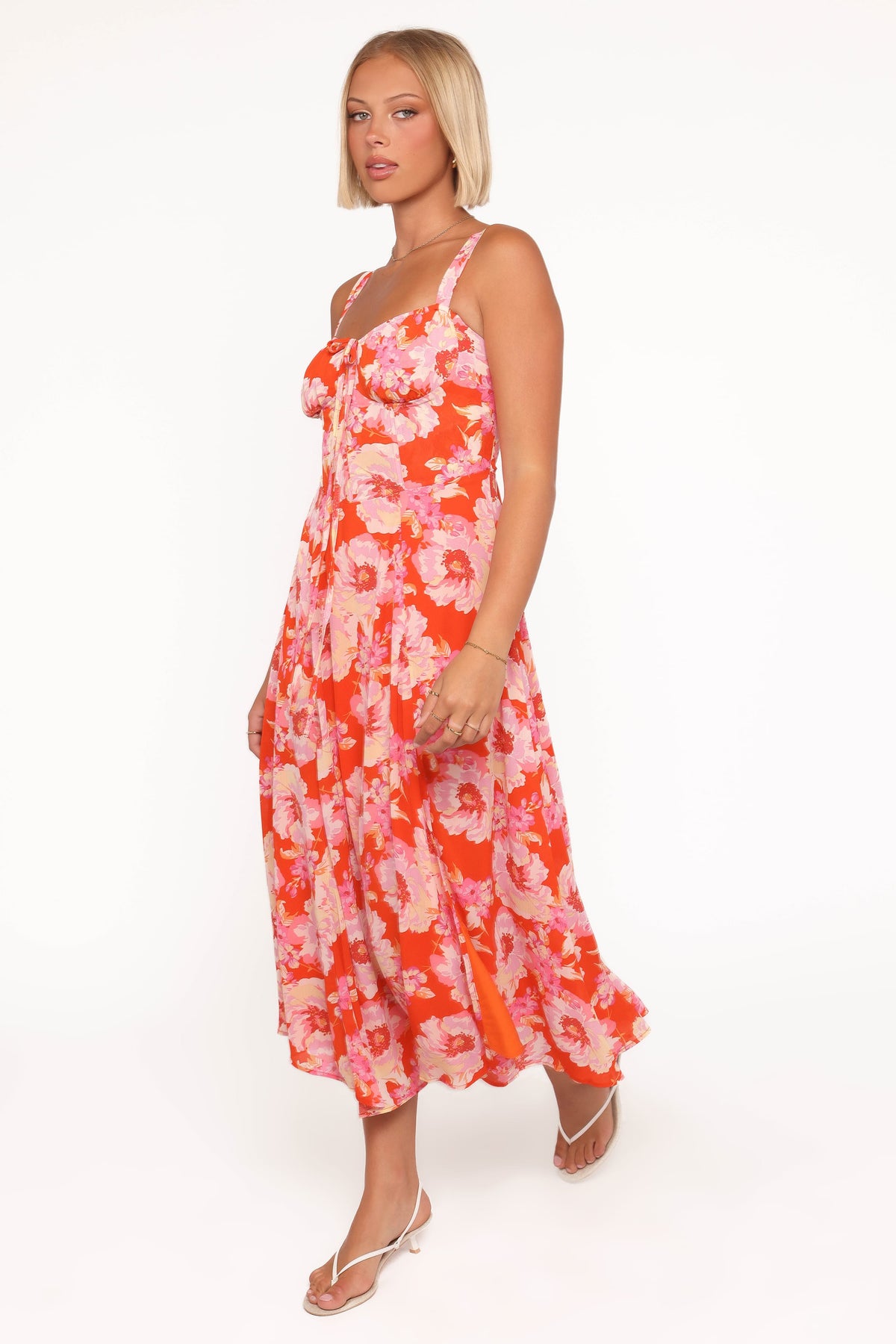 Elodie Midi Dress in Red Floral – view 3 of 7