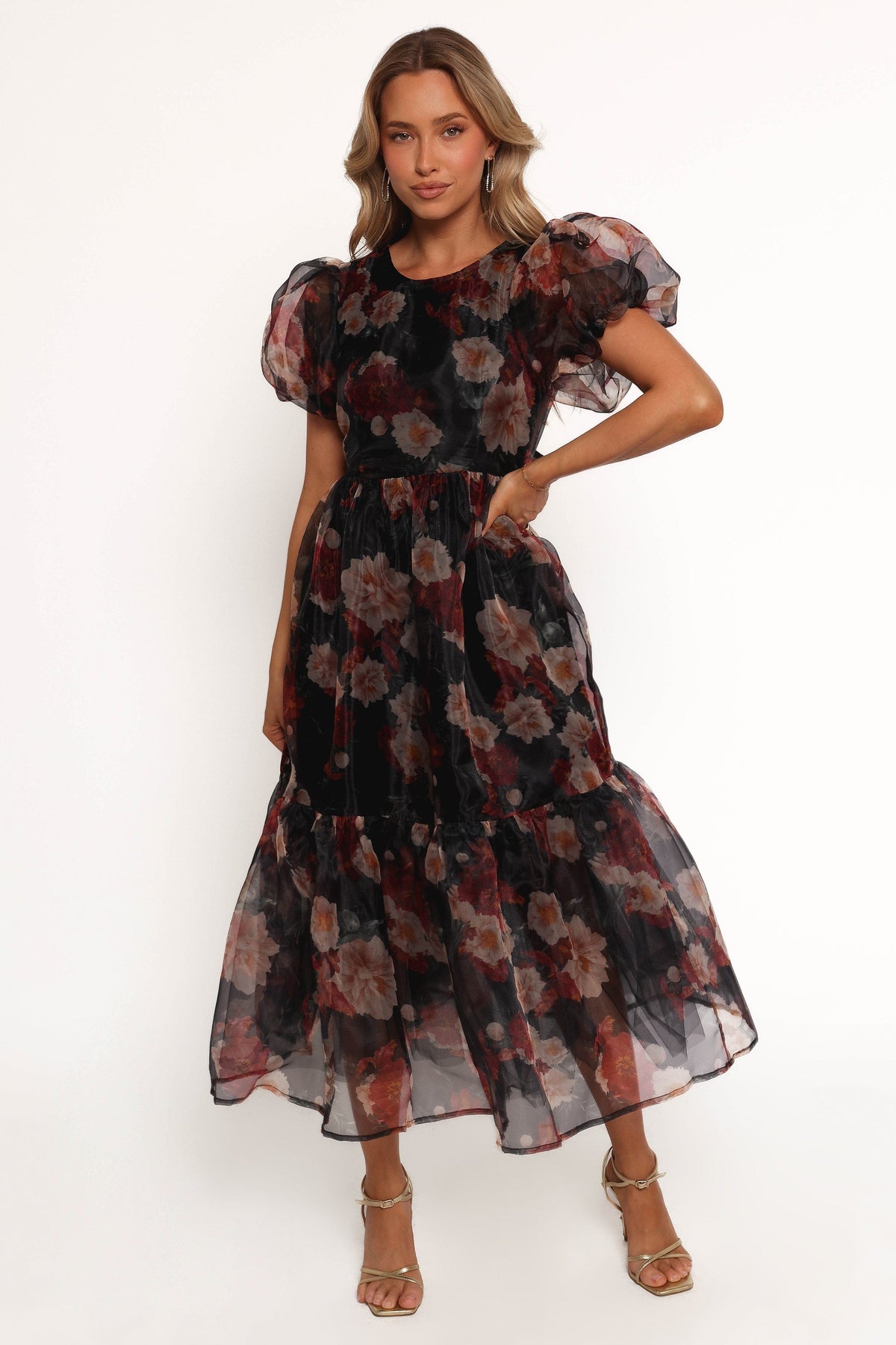 Elspeth Midi Dress in Black Floral – view 5 of 8