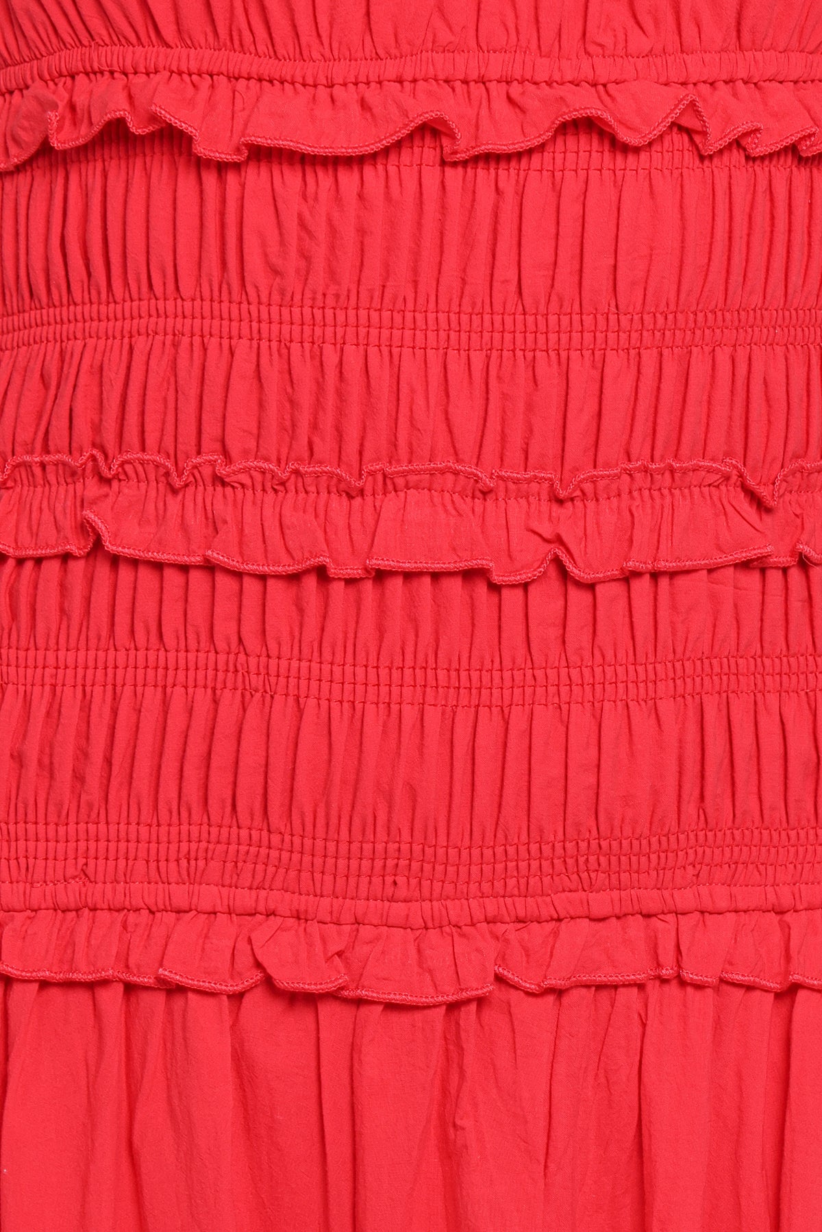 Enola Gather Midi Dress in Red – view 7 of 8
