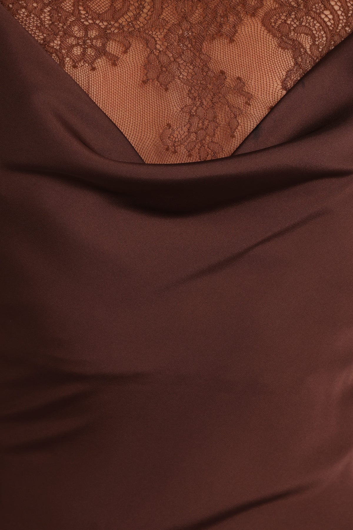Evana Lace Maxi Dress in Brown – view 7 of 8