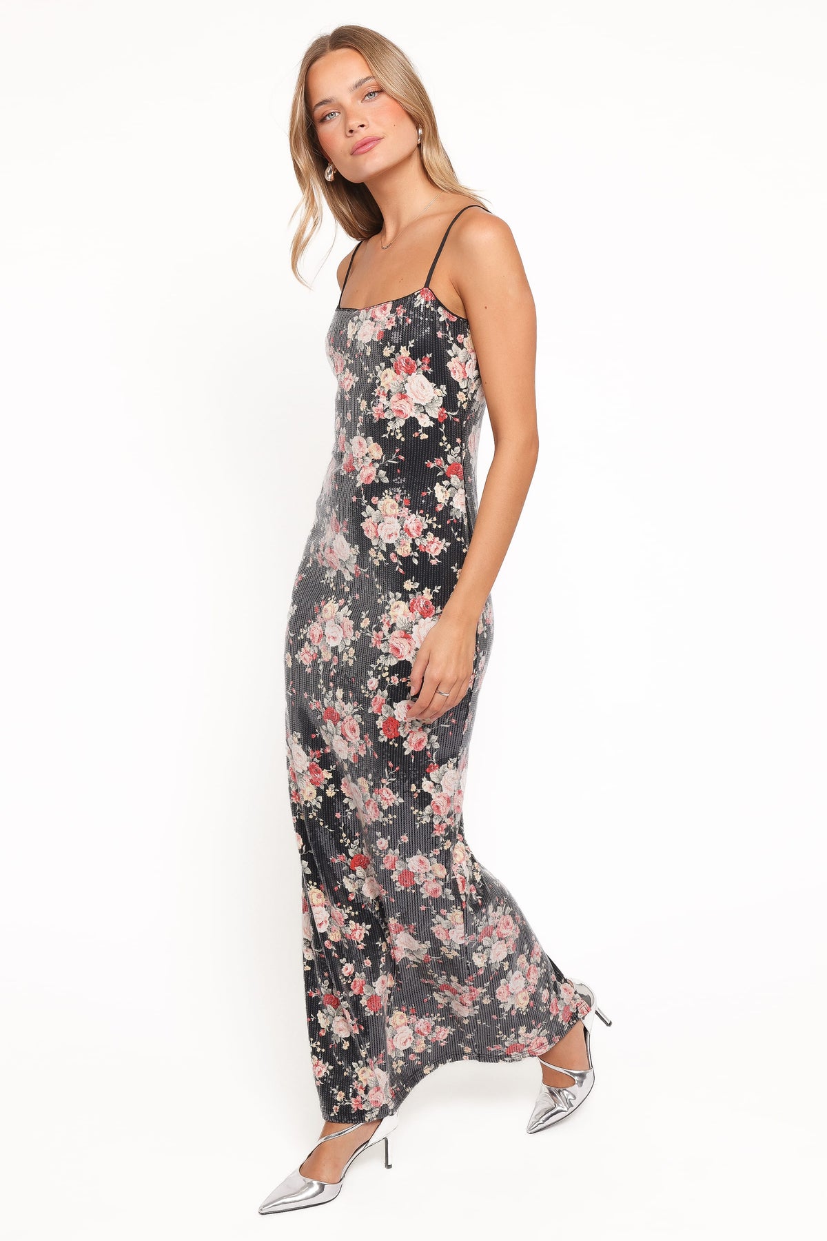Everlee Maxi Dress in Floral Sequin – view 3 of 5
