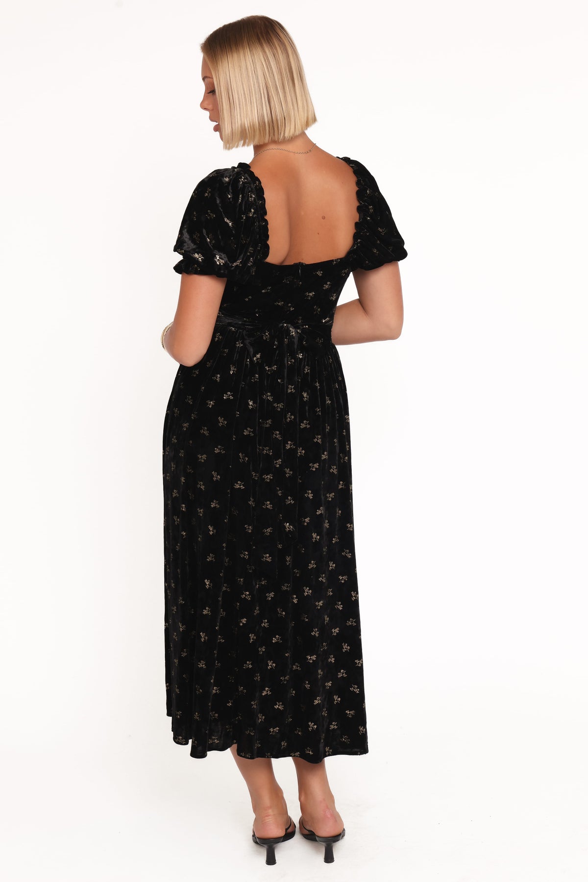 Farryn Maxi Dress in Black/Gold Velvet – view 4 of 7