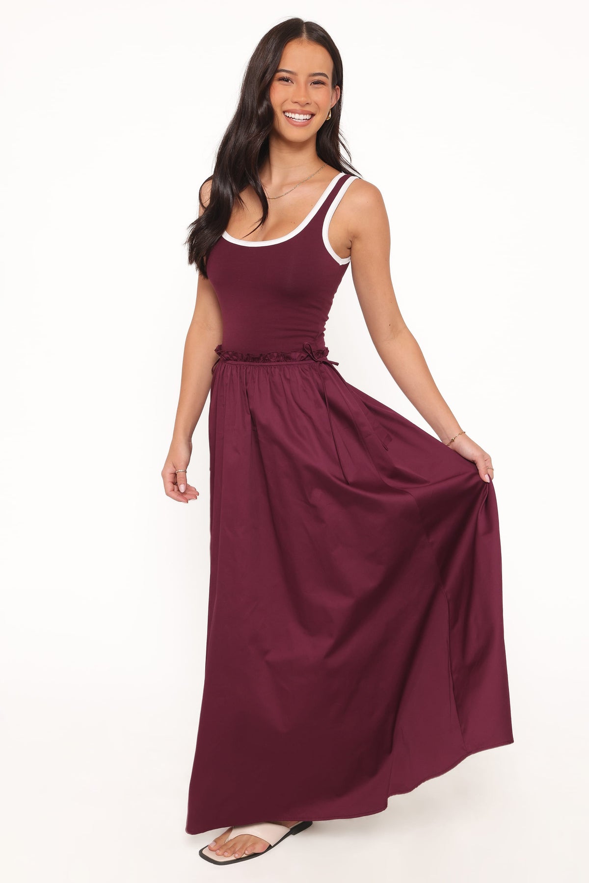 Finesse Maxi Dress in Burgundy – view 4 of 9