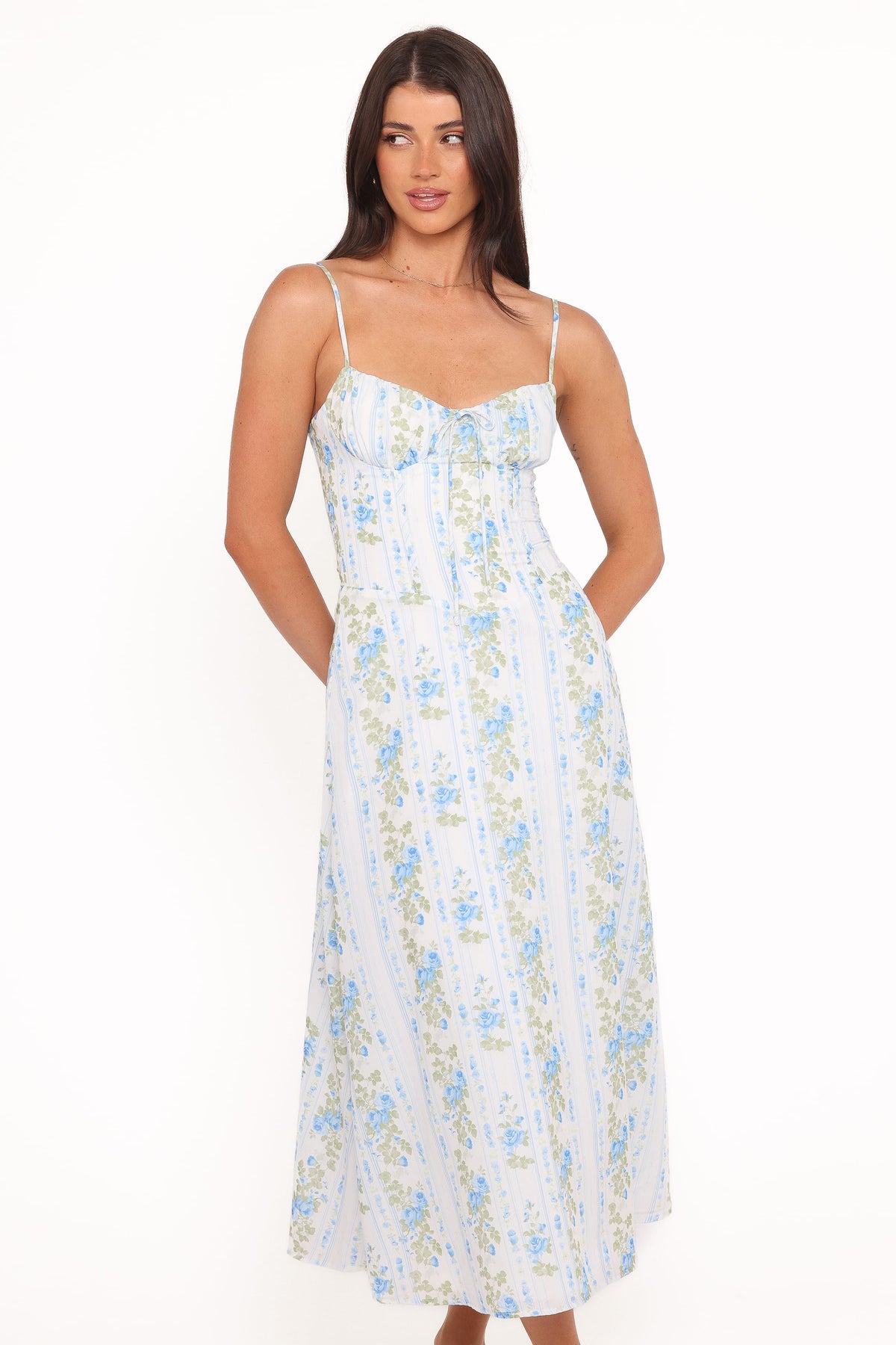 Florencia Midi Dress in Blue Floral – view 1 of 7