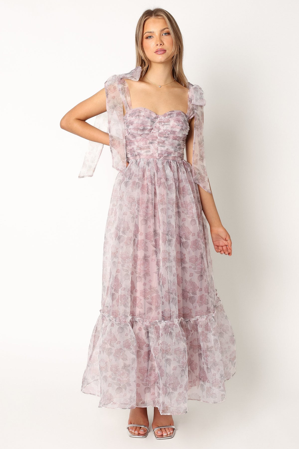 Floret Midi Dress in Dark Purple – view 9 of 10