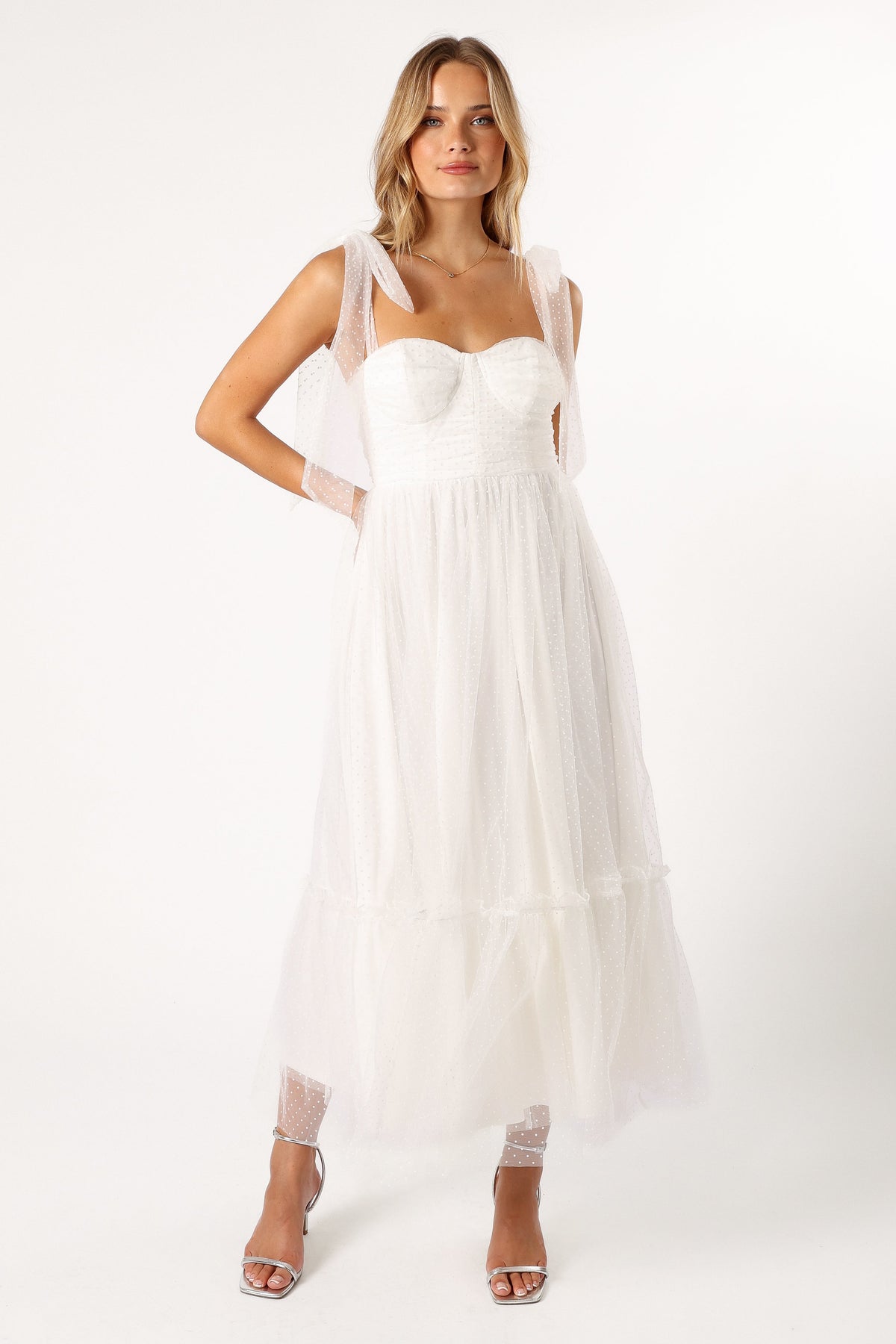 Floret Midi Dress in Off White – view 3 of 10