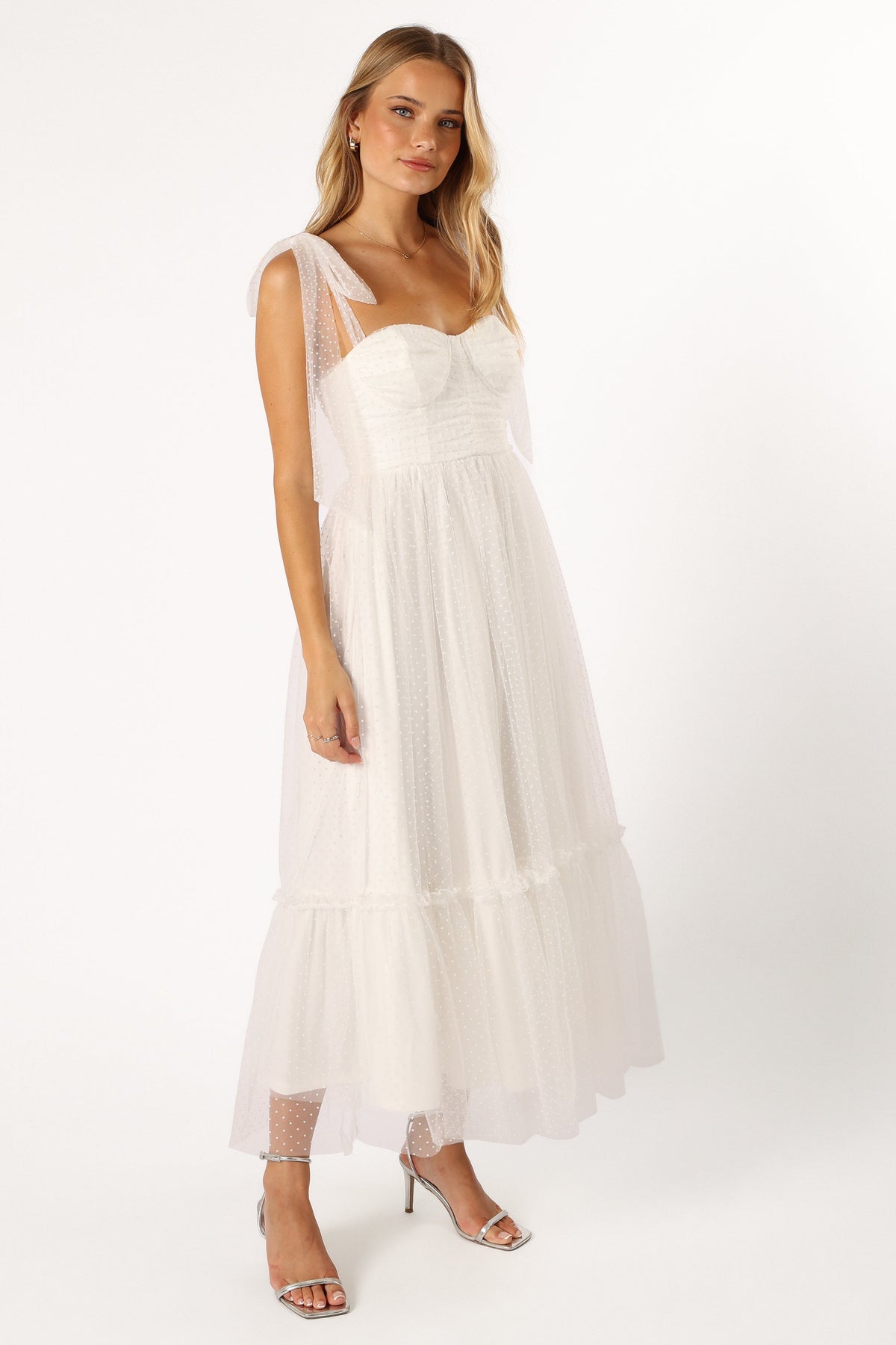 Floret Midi Dress in Off White – view 4 of 10