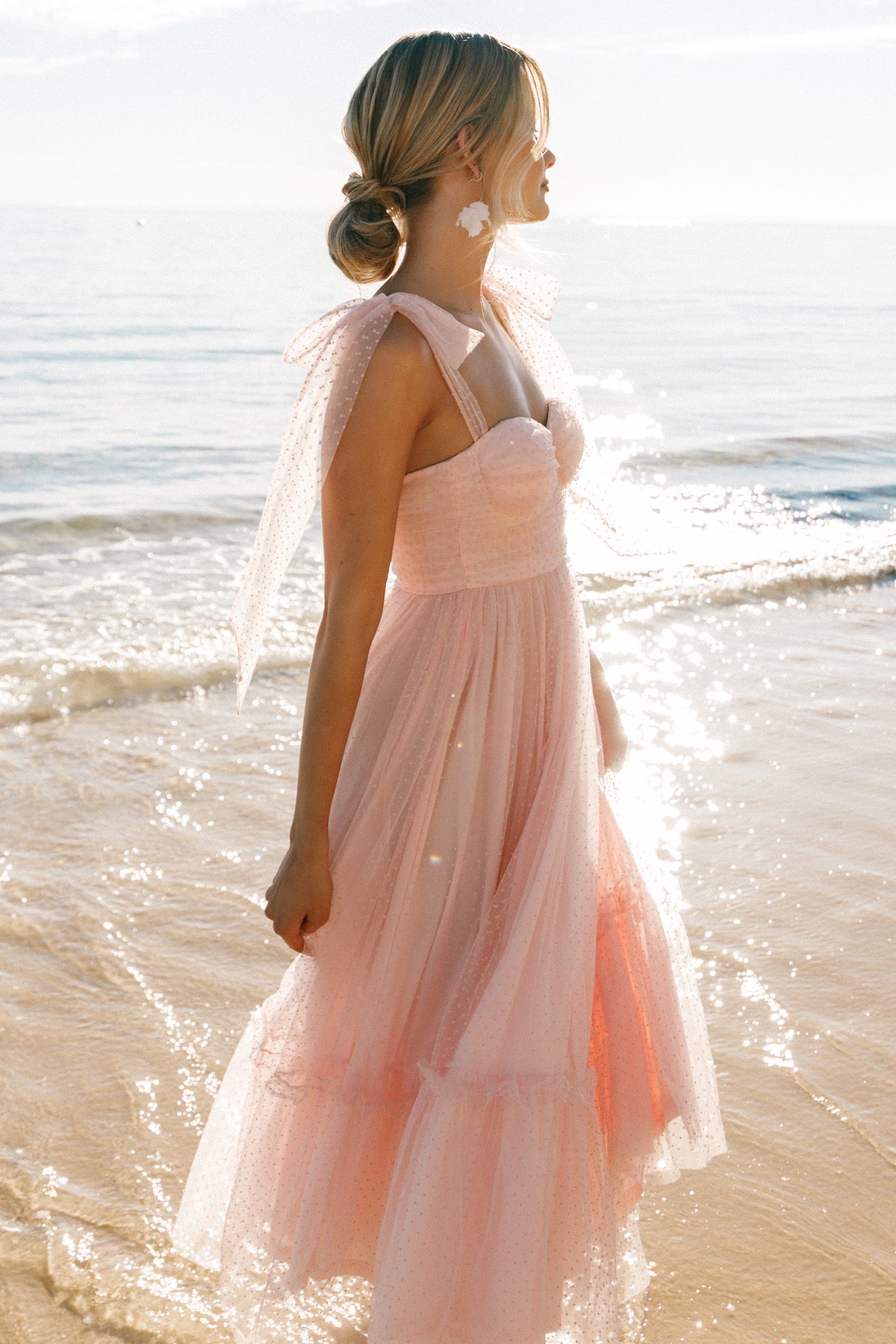 Floret Midi Dress in Petal Pink – view 3 of 9