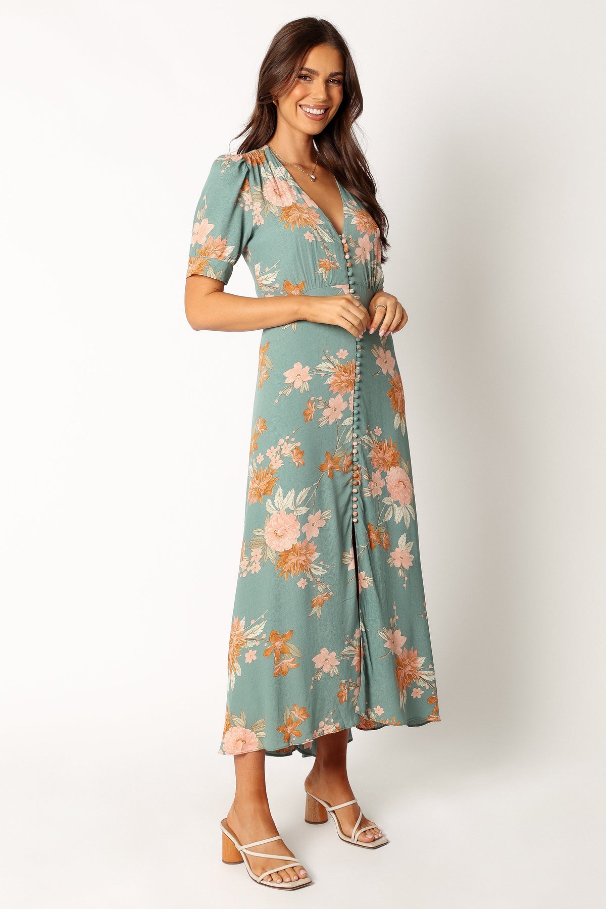 Frampton Midi Dress in Blue Floral – view 5 of 11