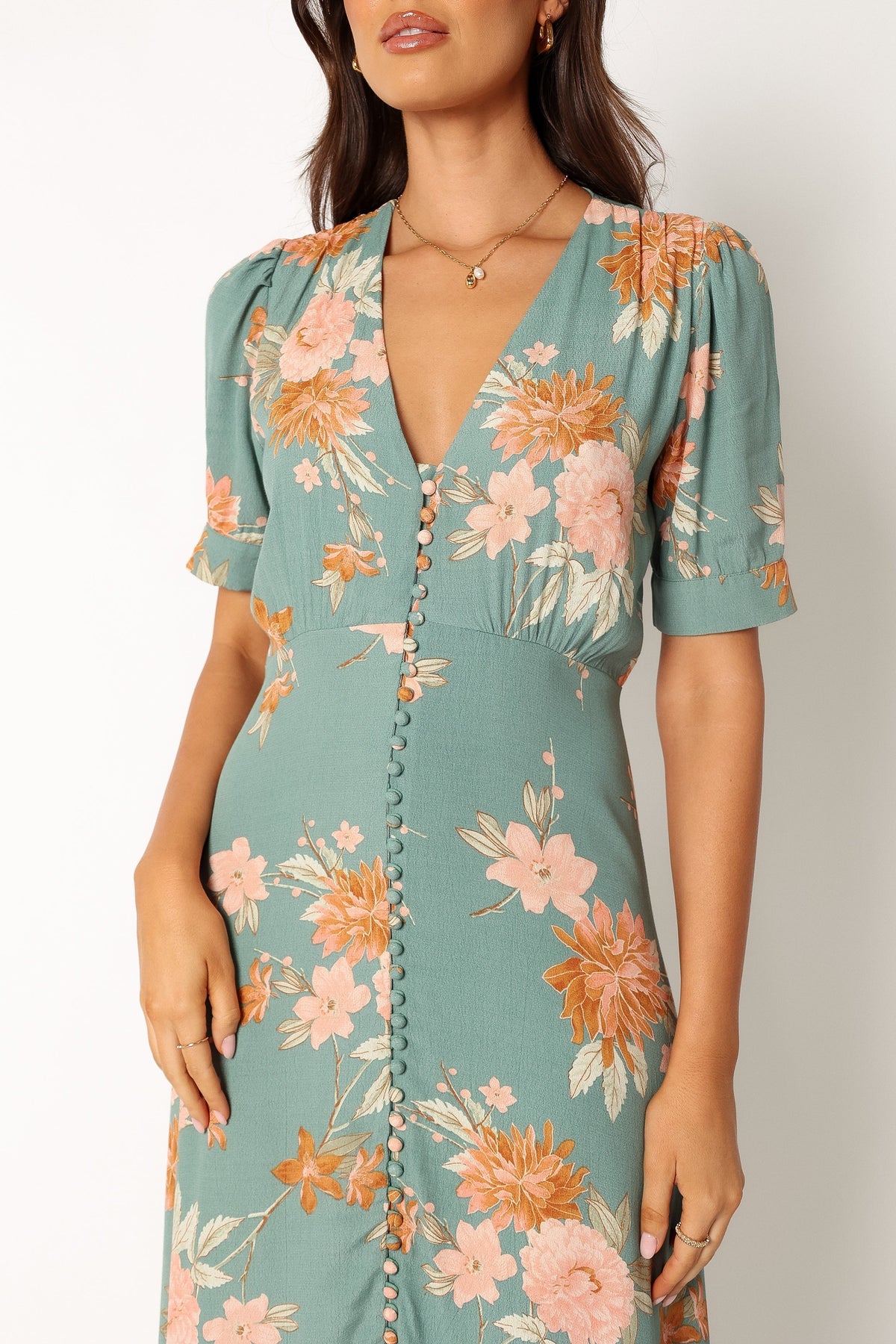 Frampton Midi Dress in Blue Floral – view 7 of 11