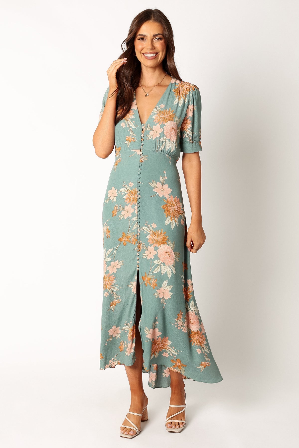 Frampton Midi Dress in Blue Floral – view 8 of 11