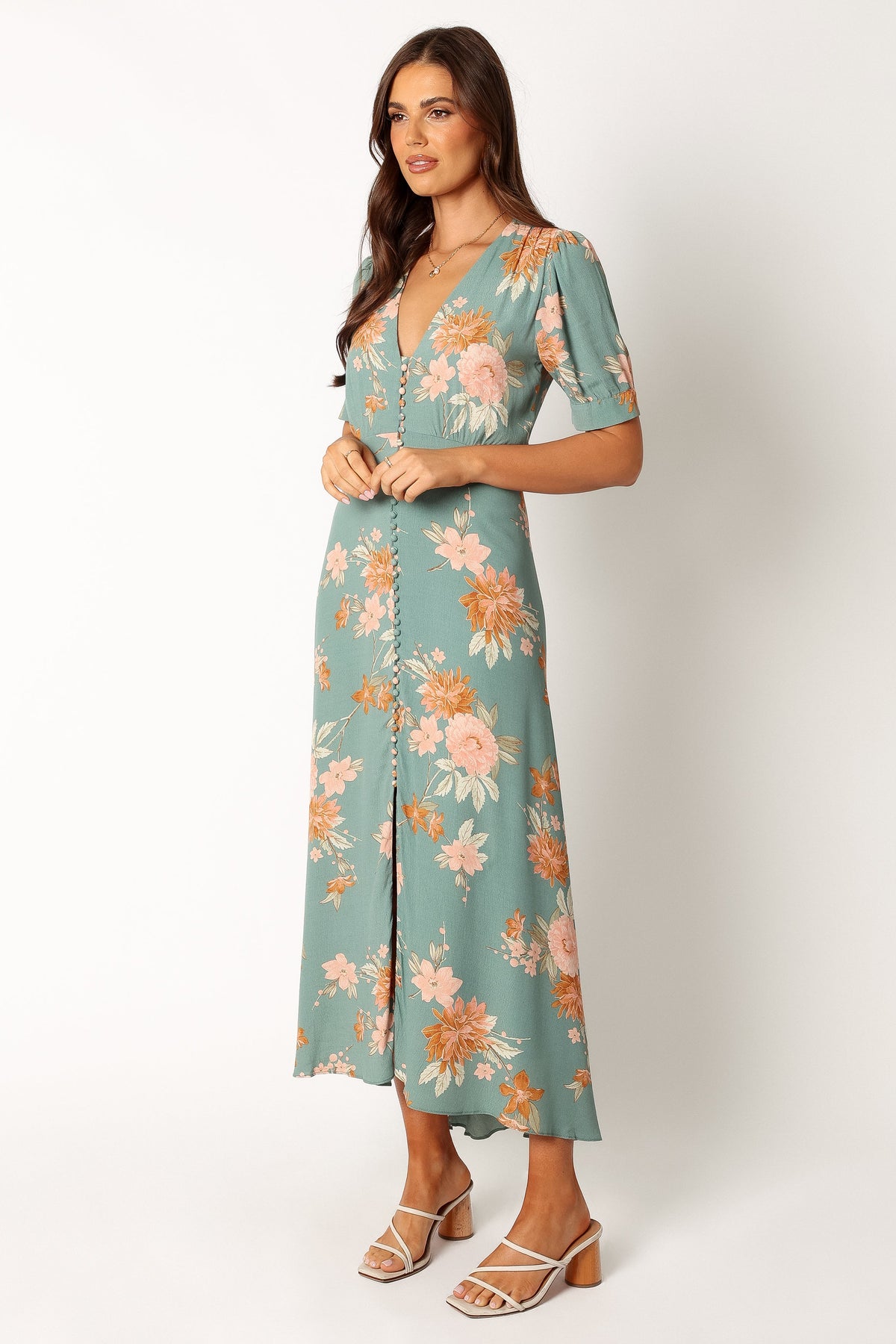 Frampton Midi Dress in Blue Floral – view 9 of 11