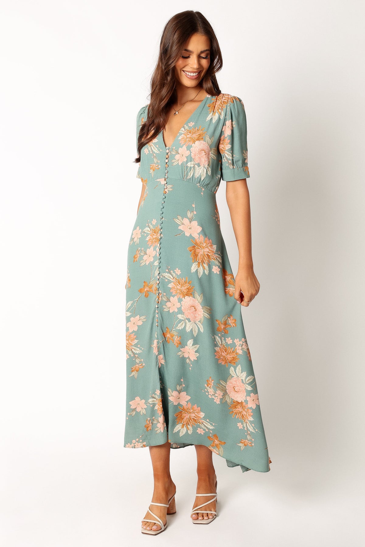 Frampton Midi Dress in Blue Floral – view 10 of 11