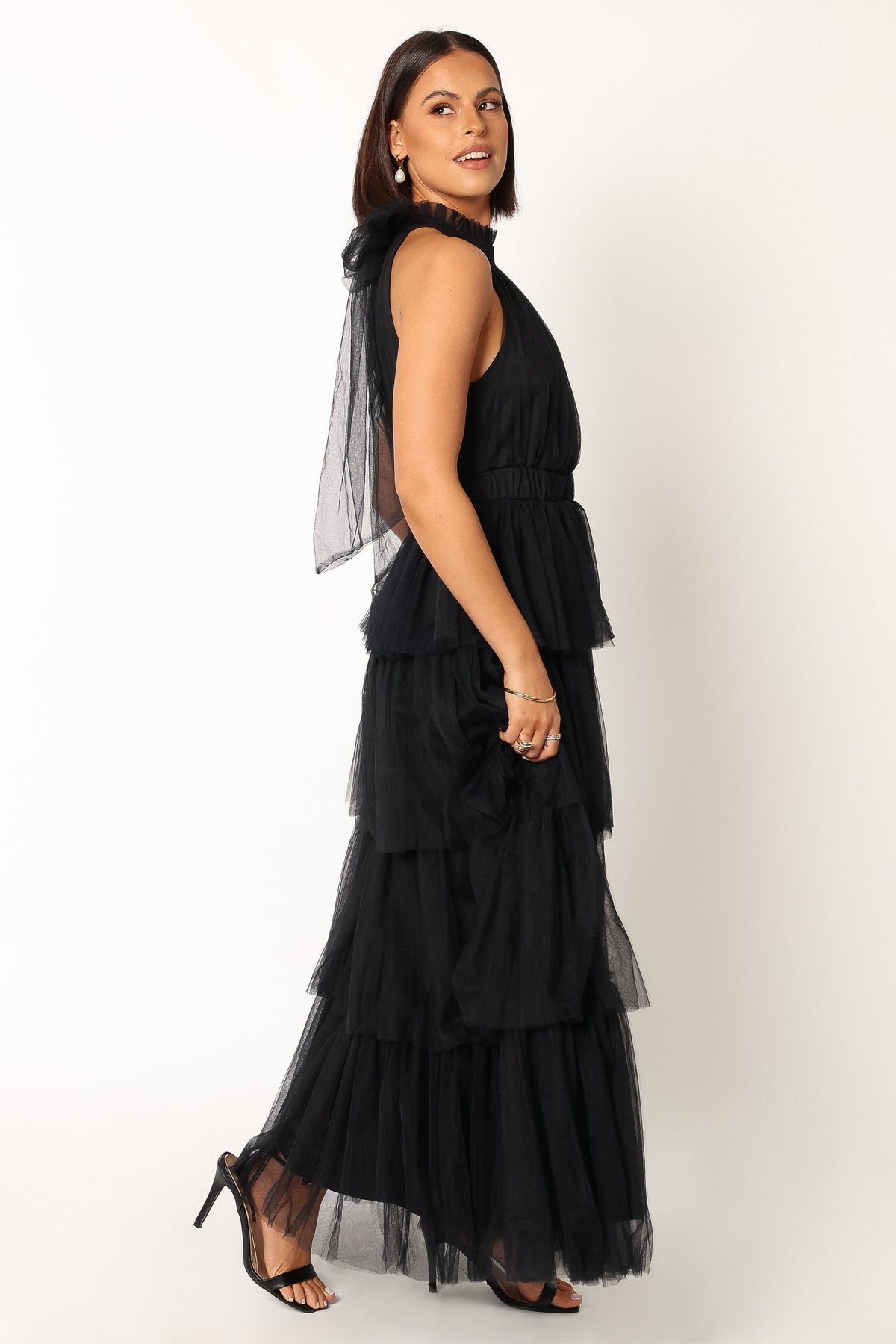 Frances Halterneck Maxi Dress in Black – view 7 of 8