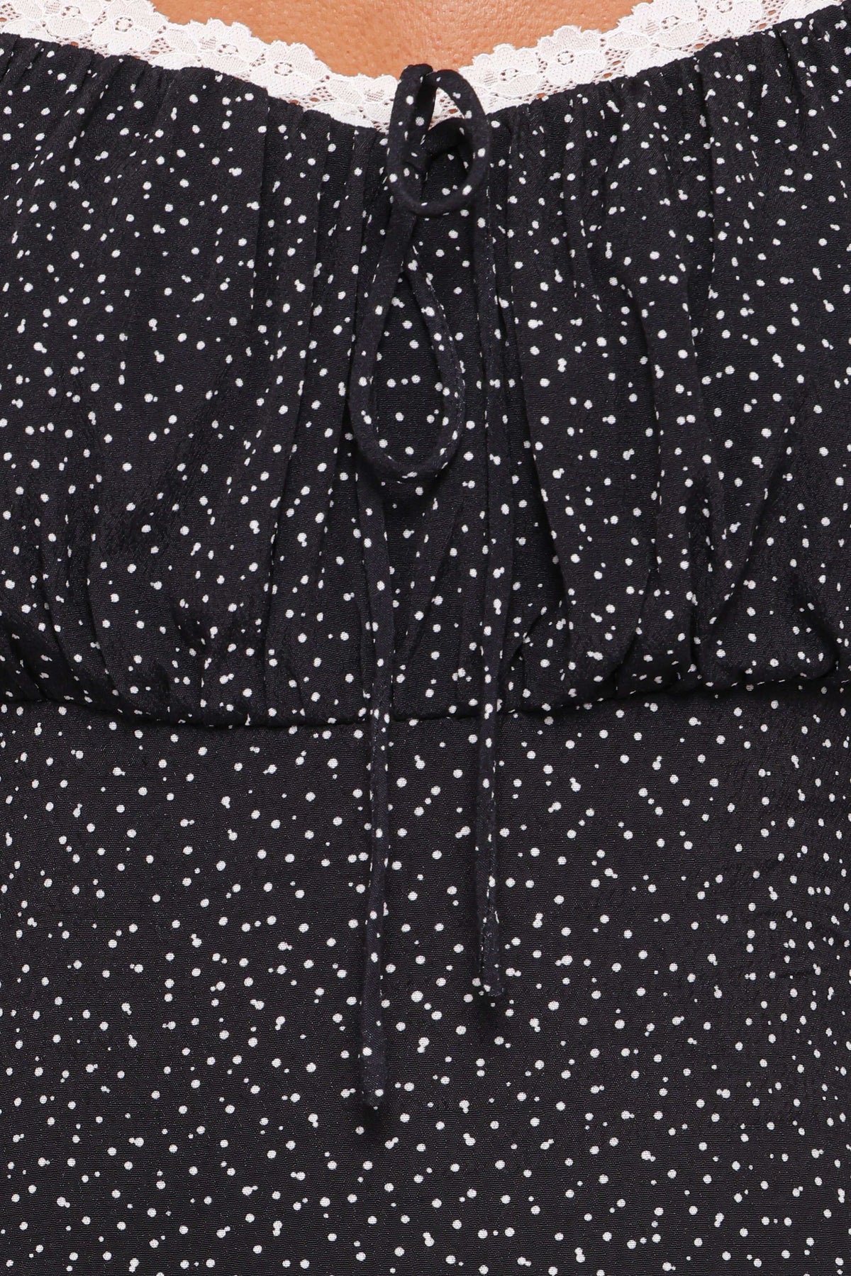 Francine Lace Midi Dress in Black Polka Dot – view 7 of 7