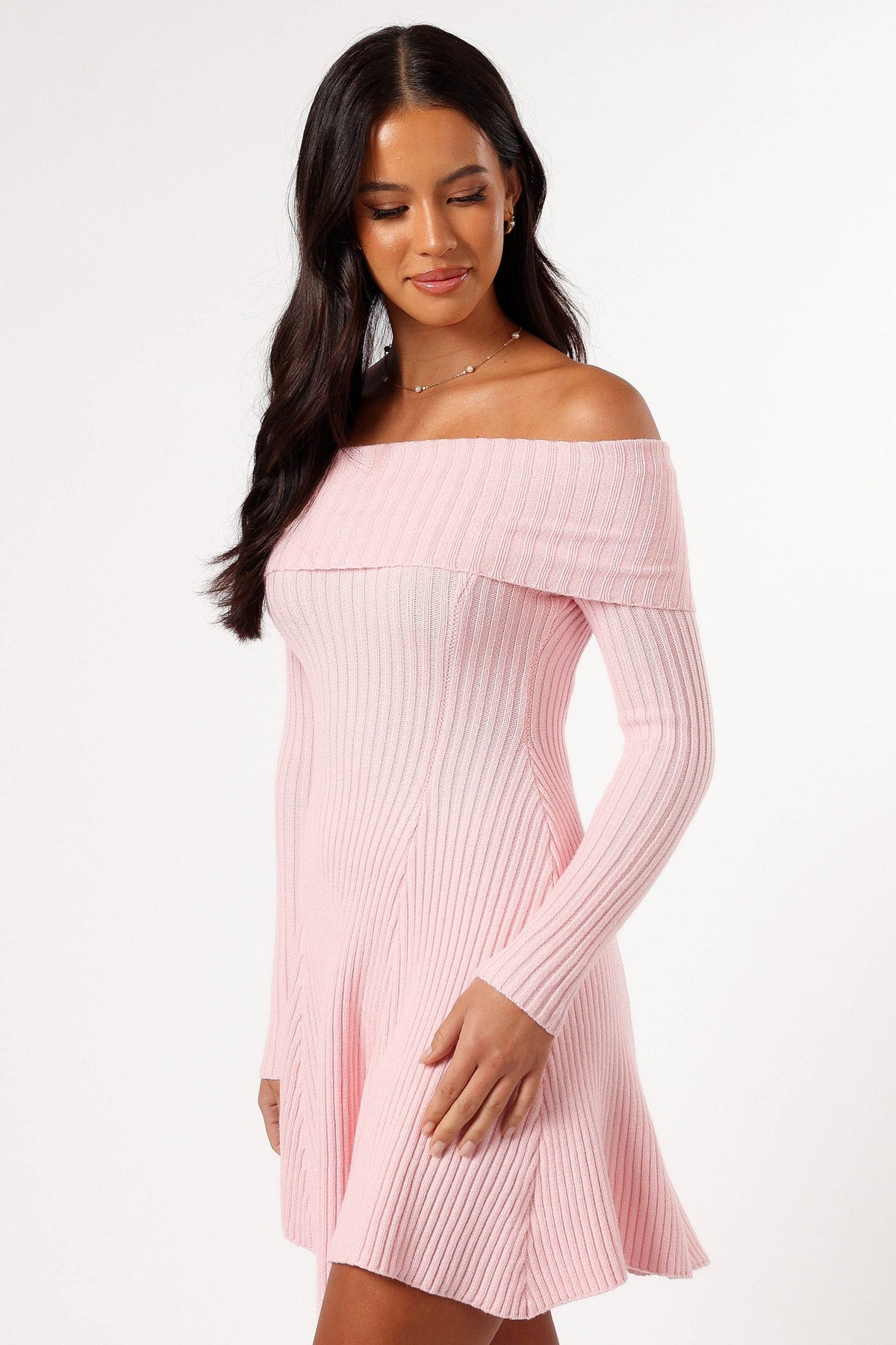 Francisco Long Sleeve Mini Dress in Pink – view 3 of 7