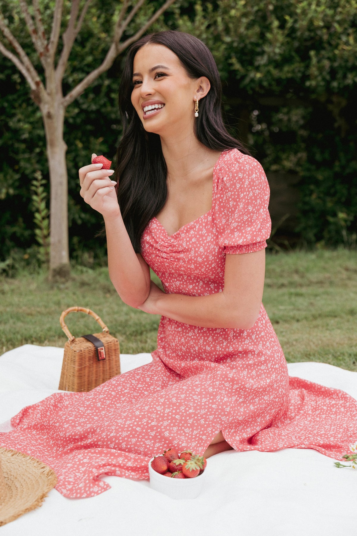 Franklin Dress in Red Floral – view 3 of 8