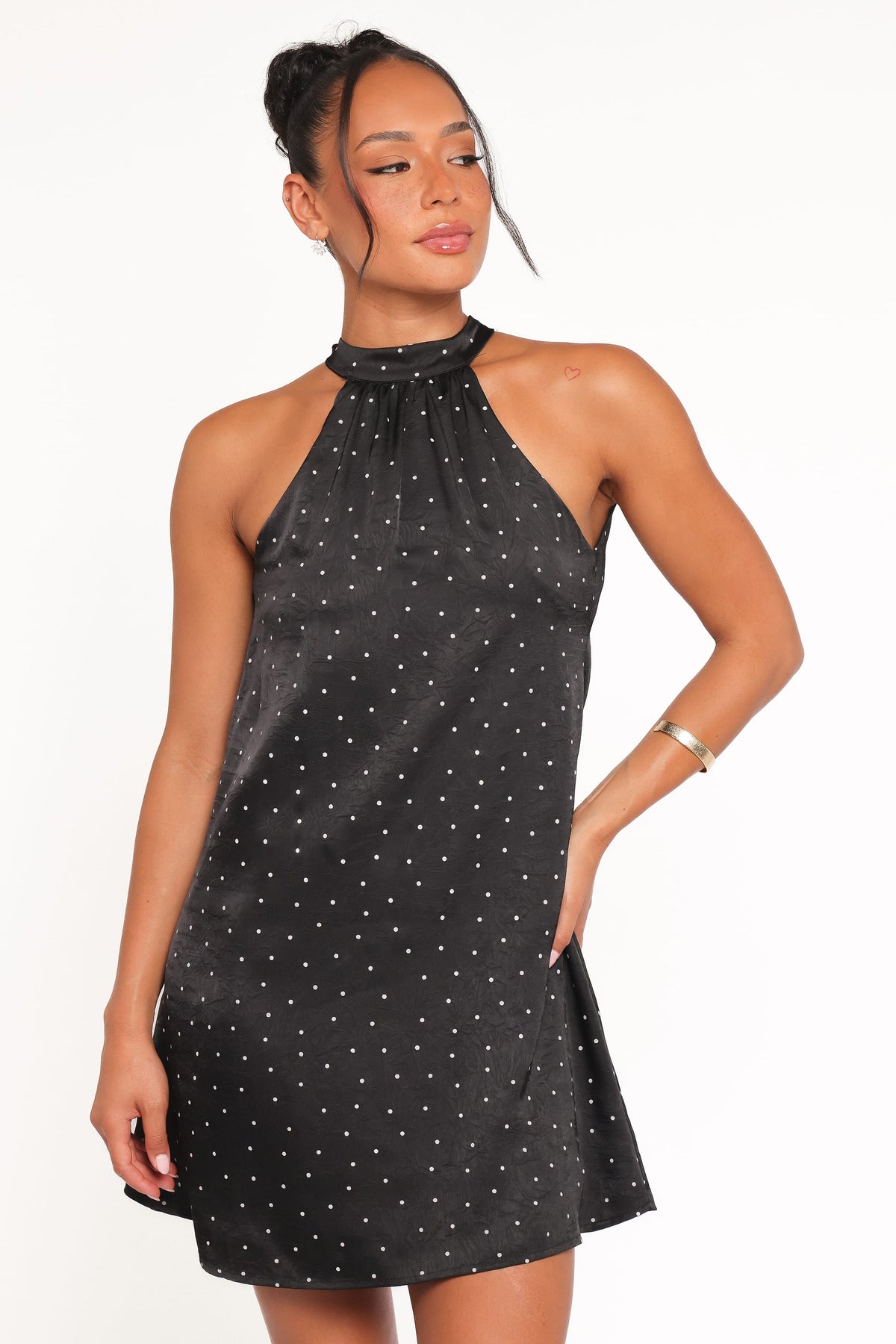 Gabrielle Mini Dress in Black Polka Dot – view 2 of 9