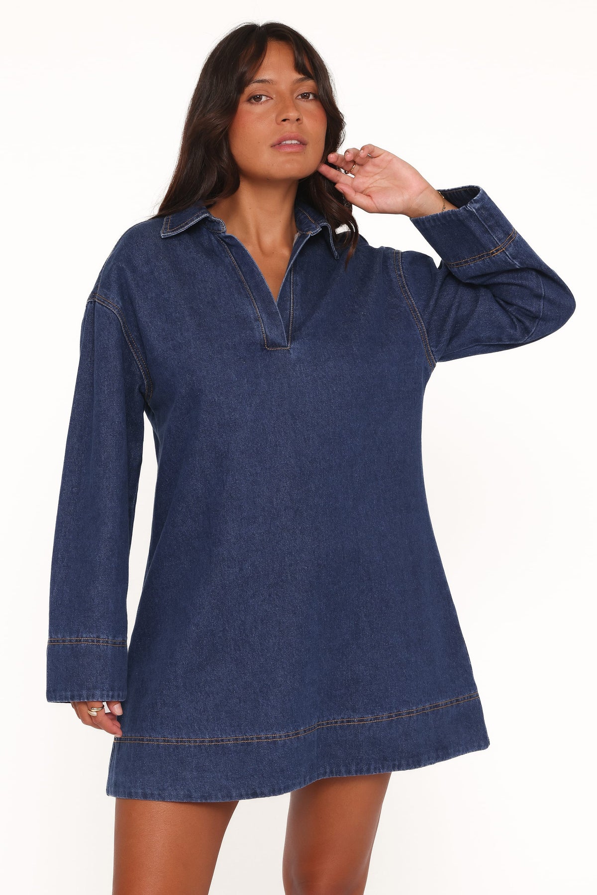 Genesis Mini Dress in Indigo – view 2 of 8