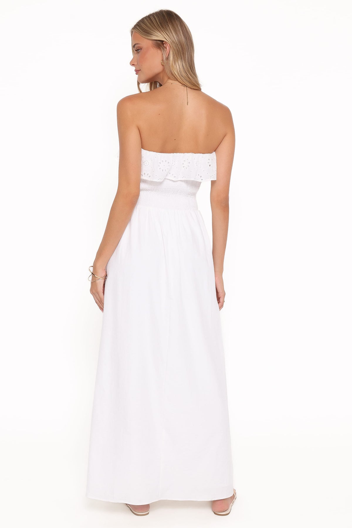 Gilbert Strapless Maxi Dress in White – view 4 of 6