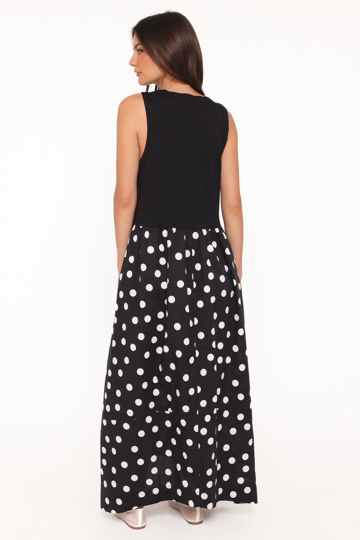 Glenda Maxi Dress in Black Polka Dot – view 4 of 6