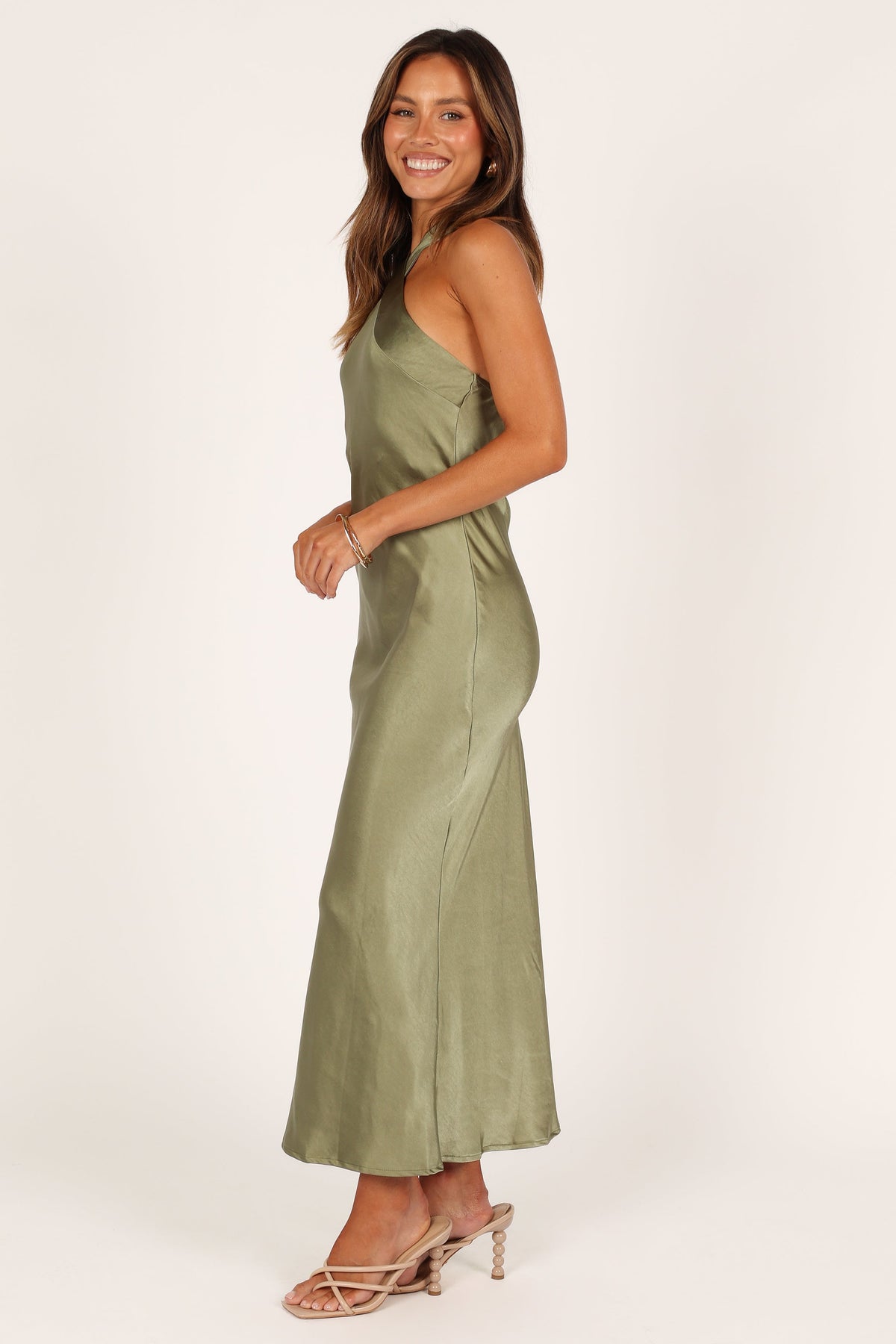 Grasie Midi Dress in Olive – view 5 of 8