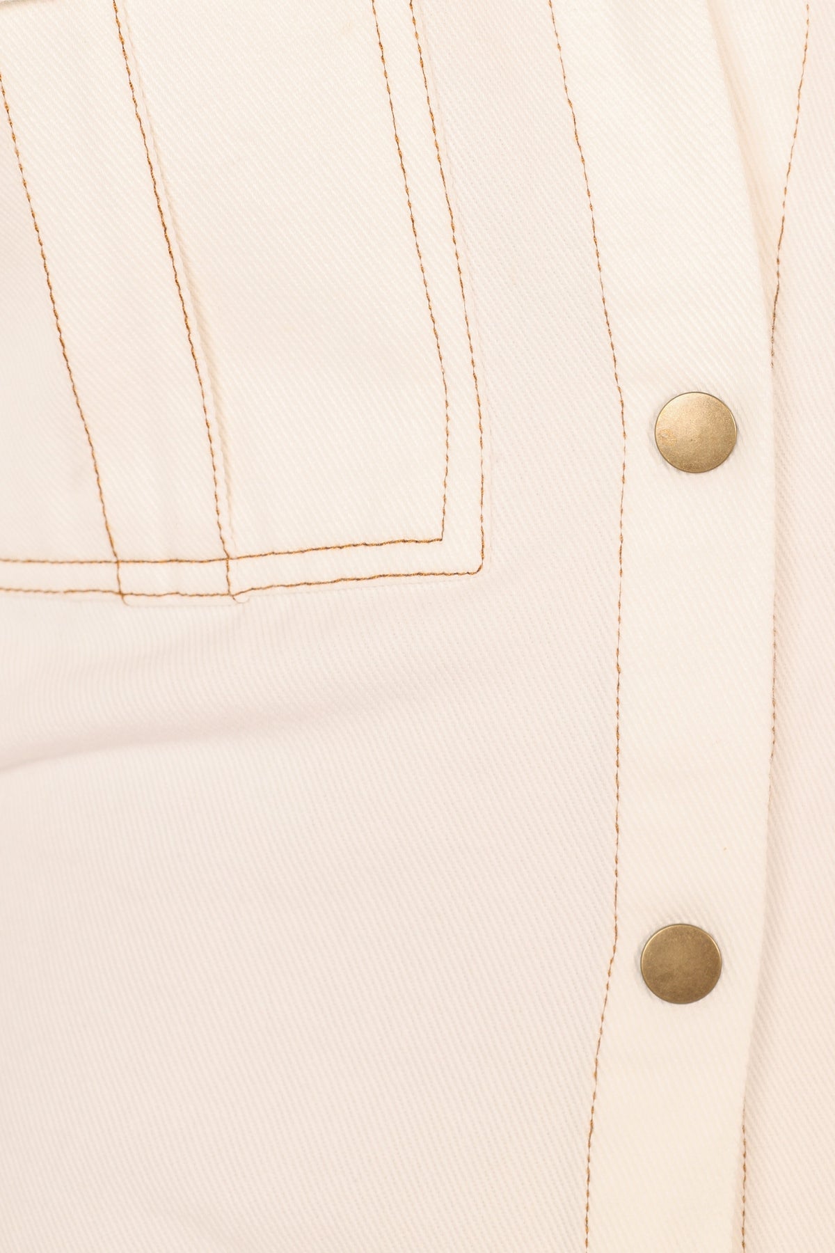 Hailey Denim Mini Dress in White Denim – view 9 of 9
