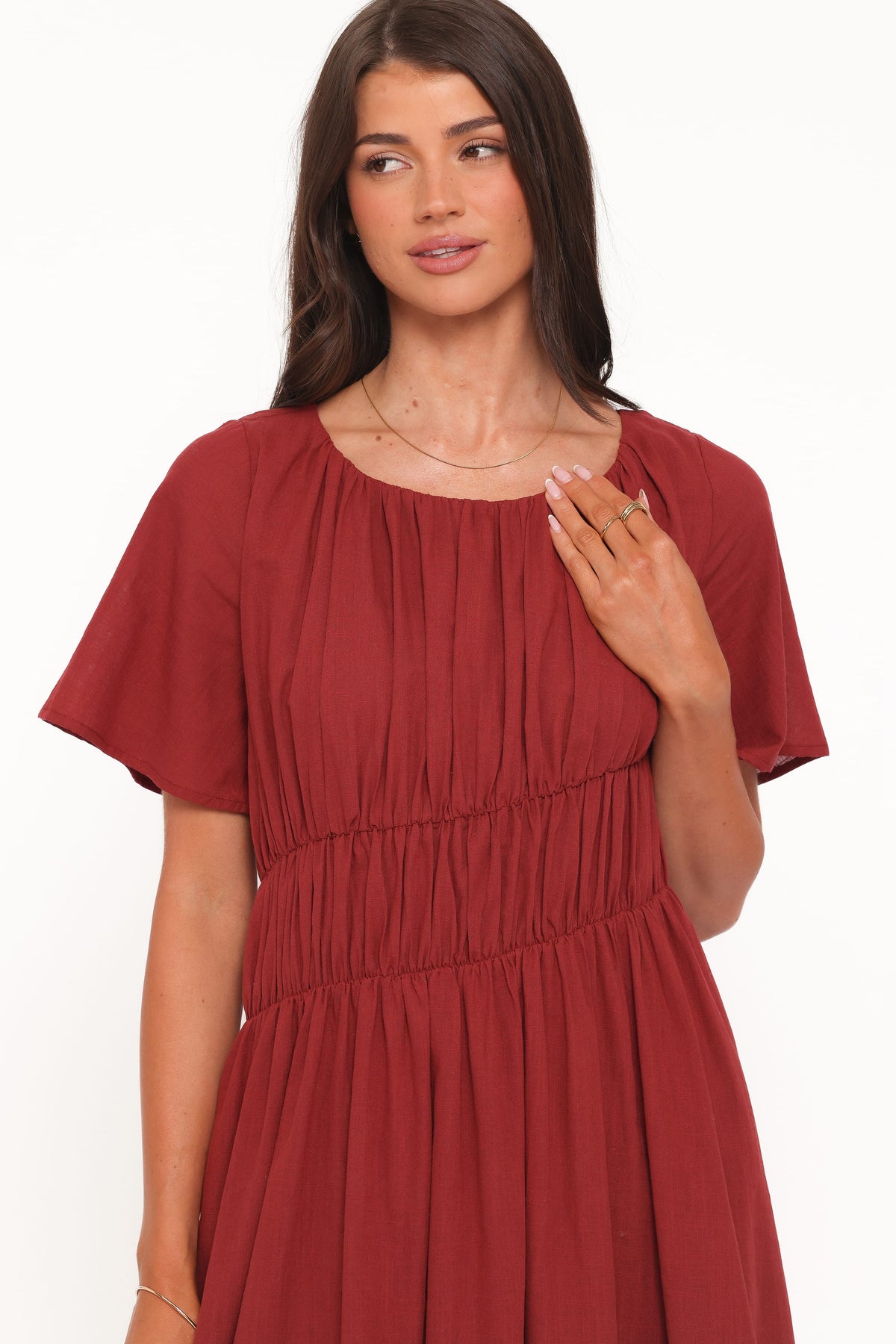 Harlen Maxi Dress in Deep Red – view 2 of 6