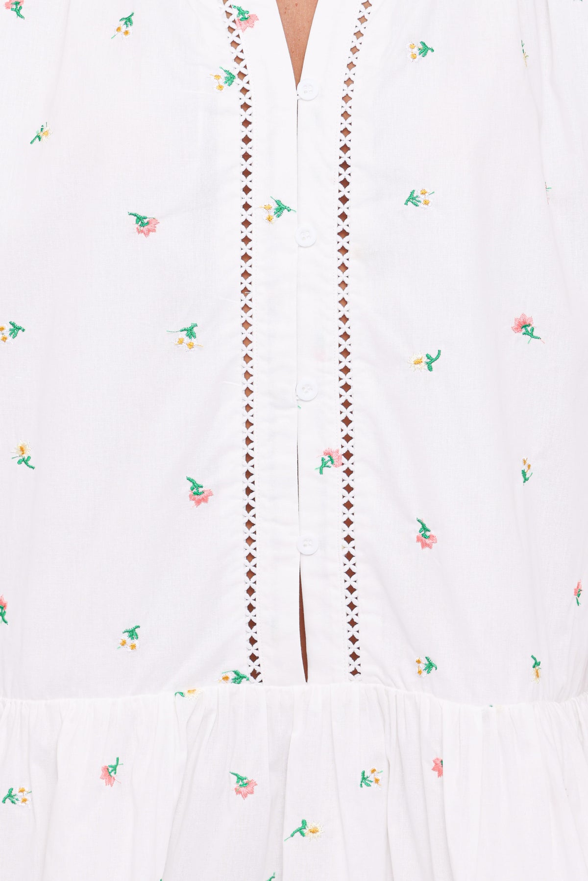 Hart Long Sleeve Mini Dress in White Floral – view 7 of 8