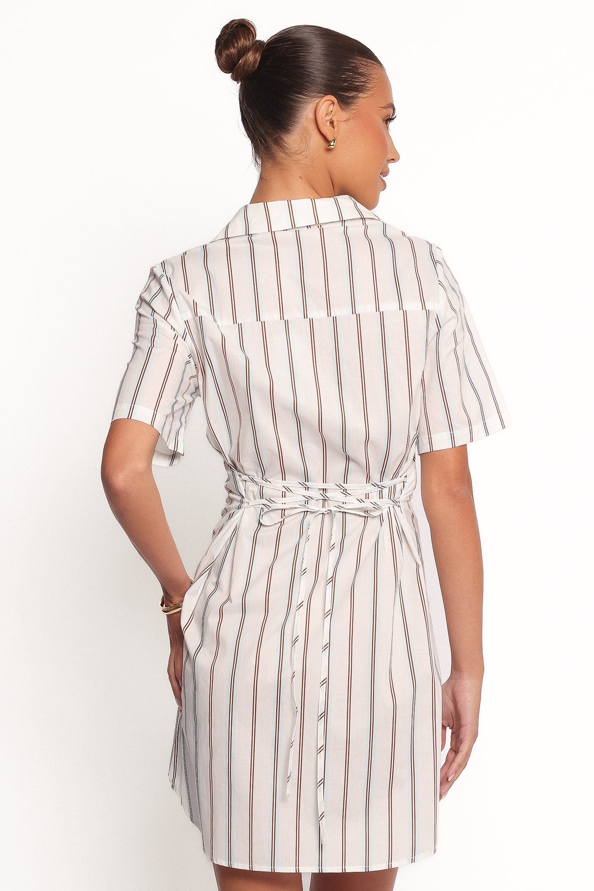 Hayes Mini Dress in Blue Stripe – view 3 of 9