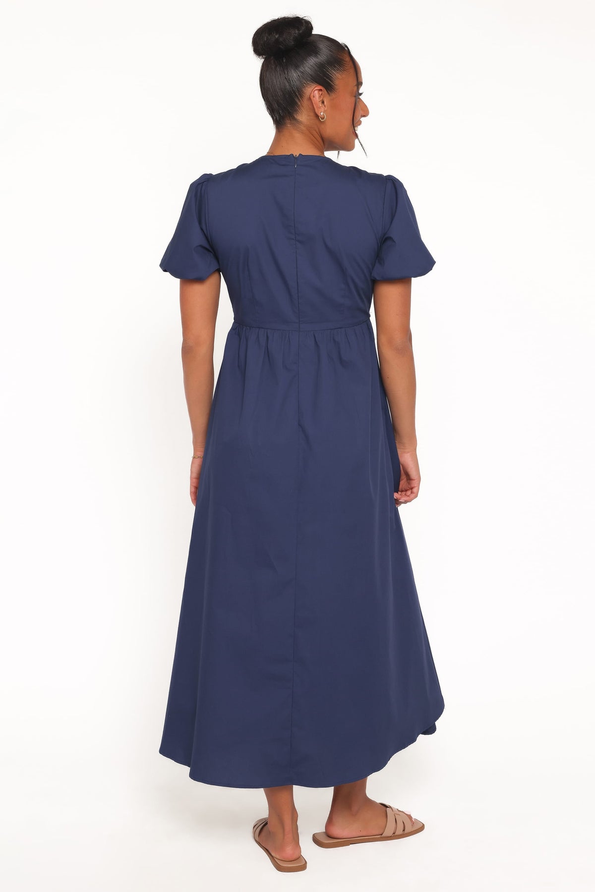 Ilyana Short Sleeve Maxi Dress in Navy – view 4 of 5