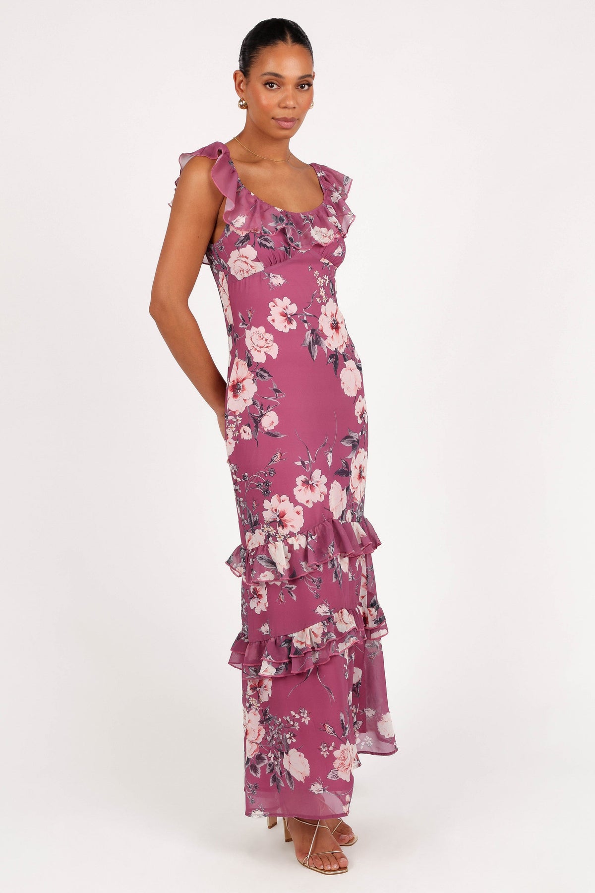 Irelynn Maxi Dress in Dark Rose Floral – view 7 of 10