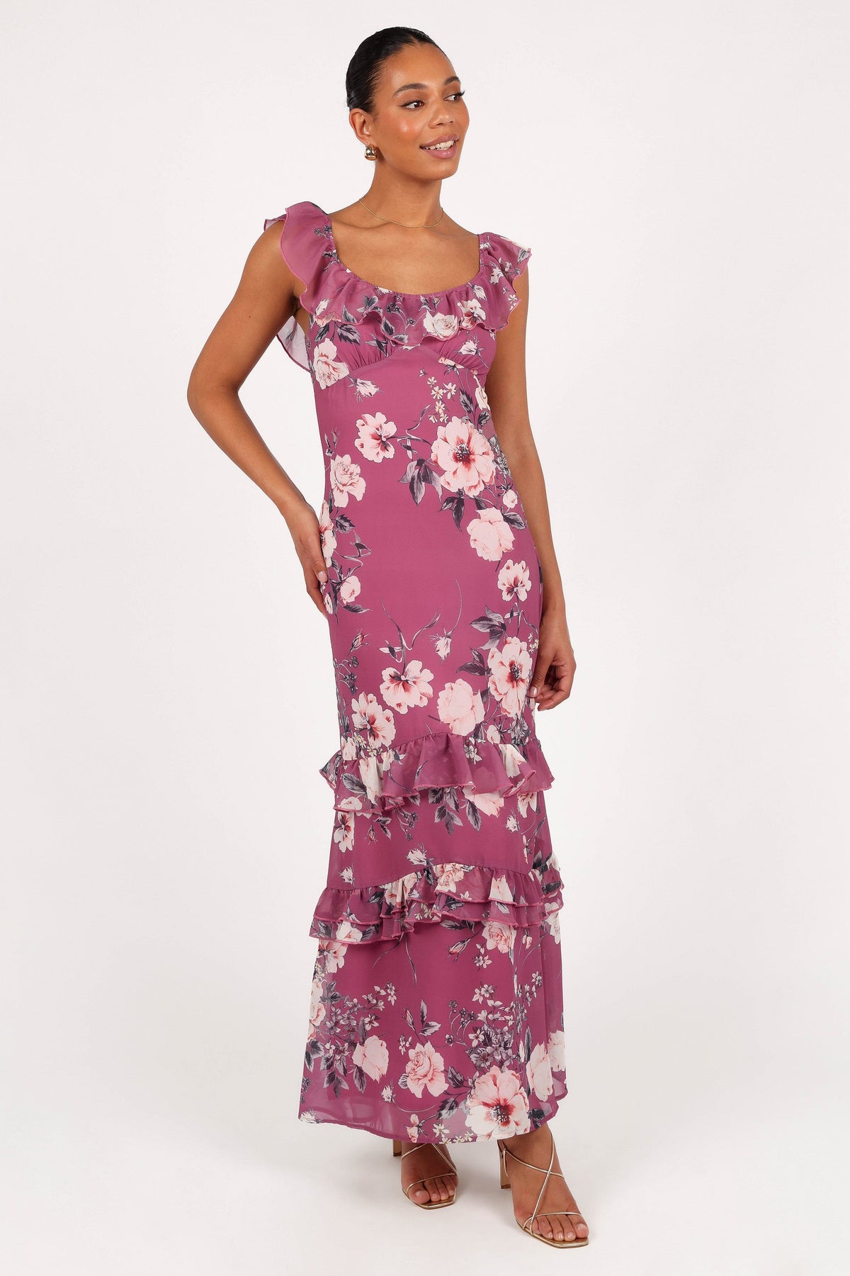 Irelynn Maxi Dress in Dark Rose Floral – view 9 of 10