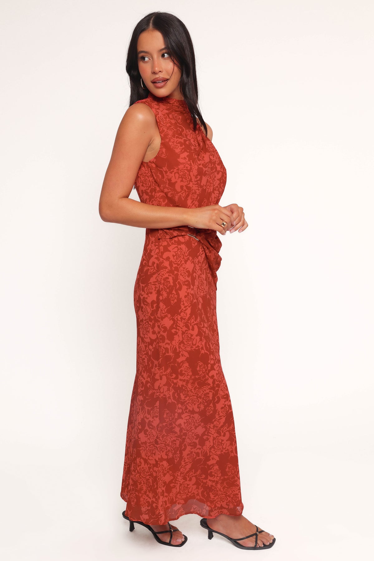 Isabeau Midi Dress in Red Roses – view 6 of 9