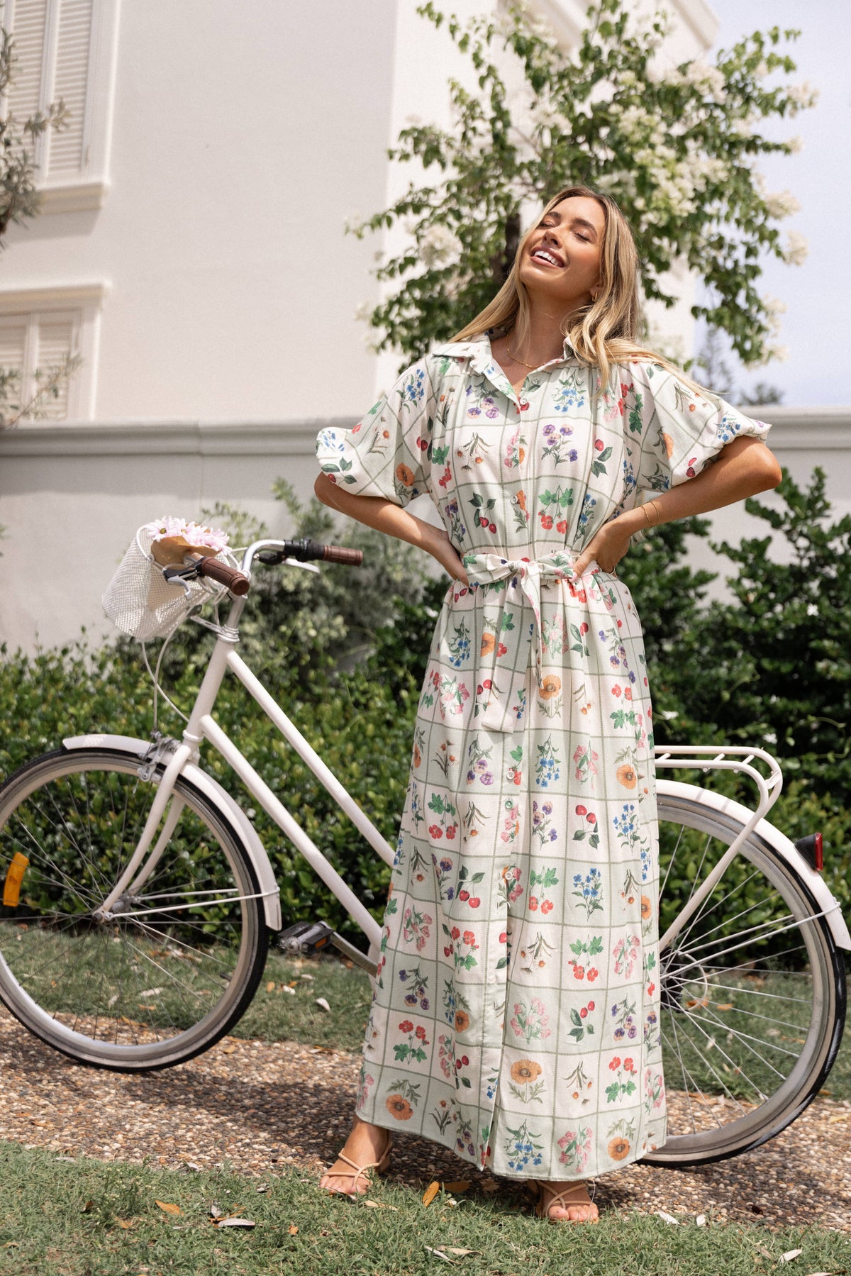 James Button Through Maxi Dress in Flower Market – view 1 of 7